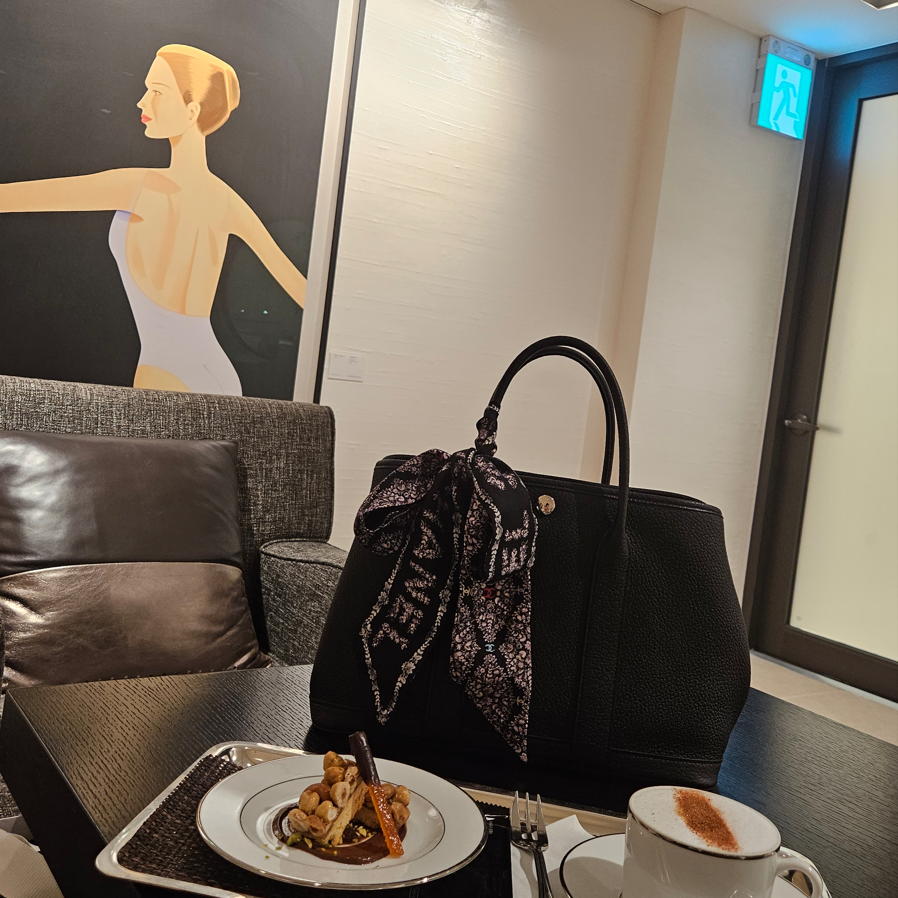 Hermes Garden Party 30 Bag Negonda & Palladium Noir 착용 스타일 - 1