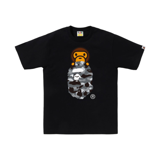 BAPE 1st Camo Milo on Ape Head T-Shirt Black Gray