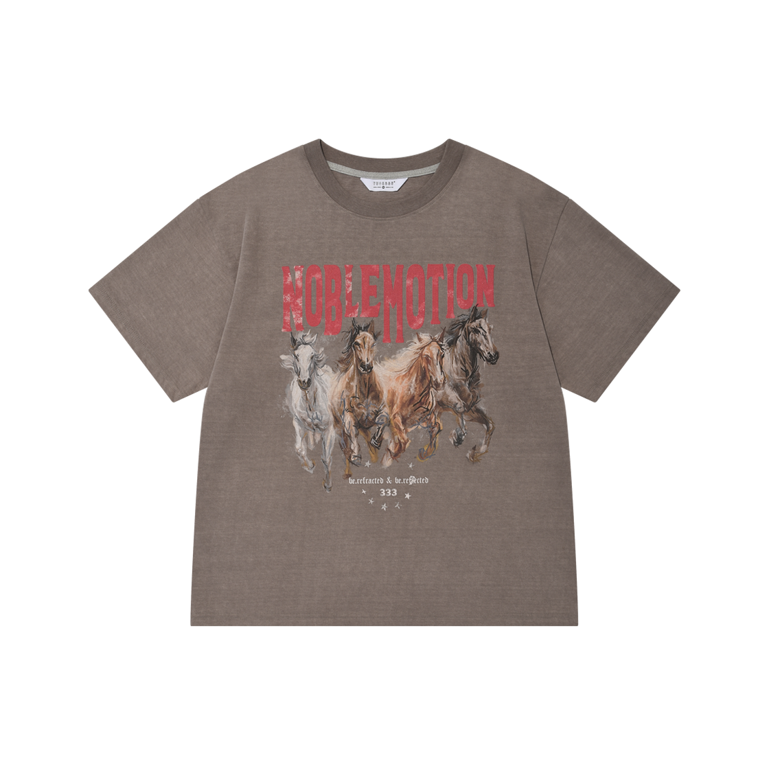 포스333 해자드 004 노블 모션 티셔츠 브라운 그레이(PHOS333 Hazzard 004 Noble Motion T-Shirt Brown Grey)