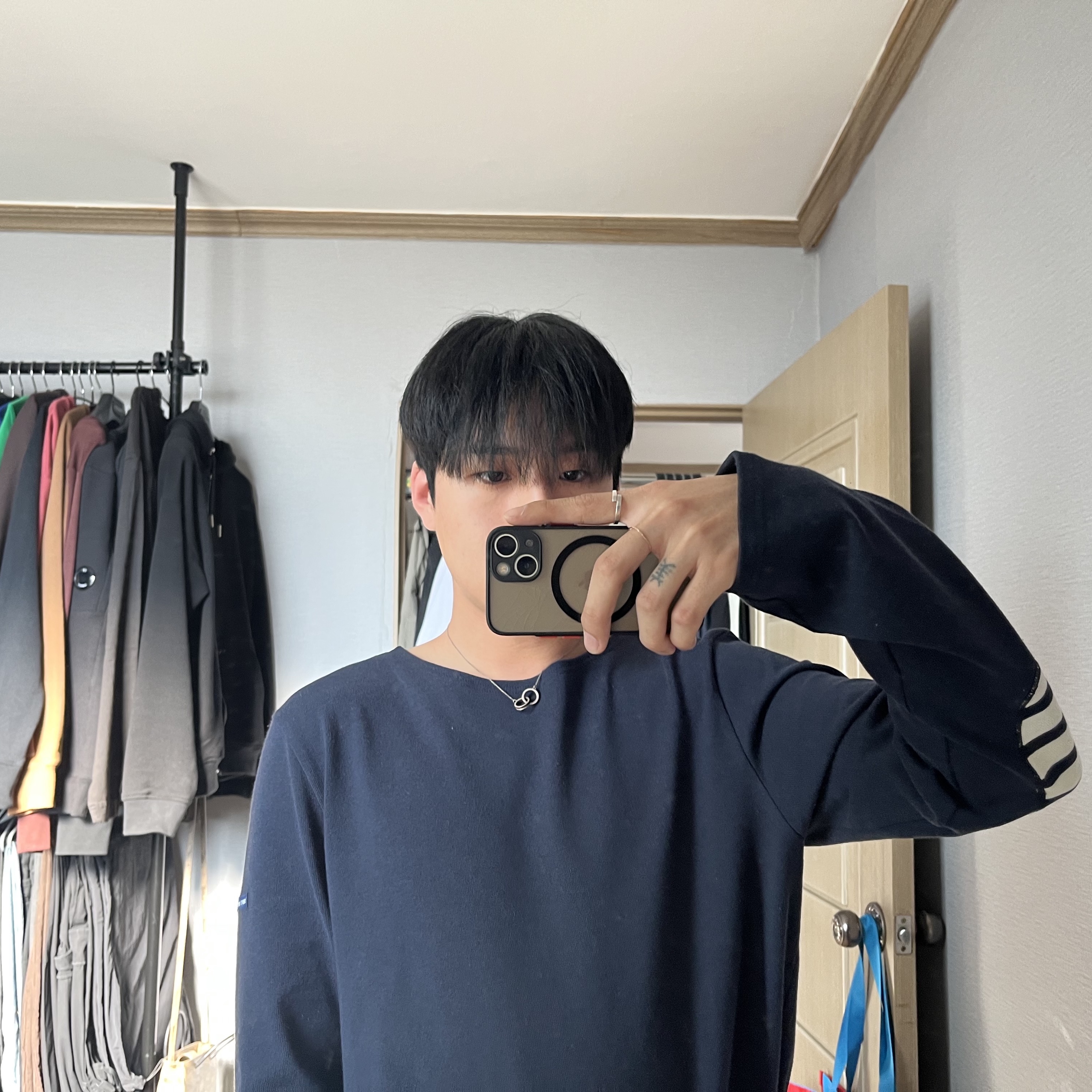 Saint James Meridien U Elbow Patch (N0I) 착용 스타일 - 1