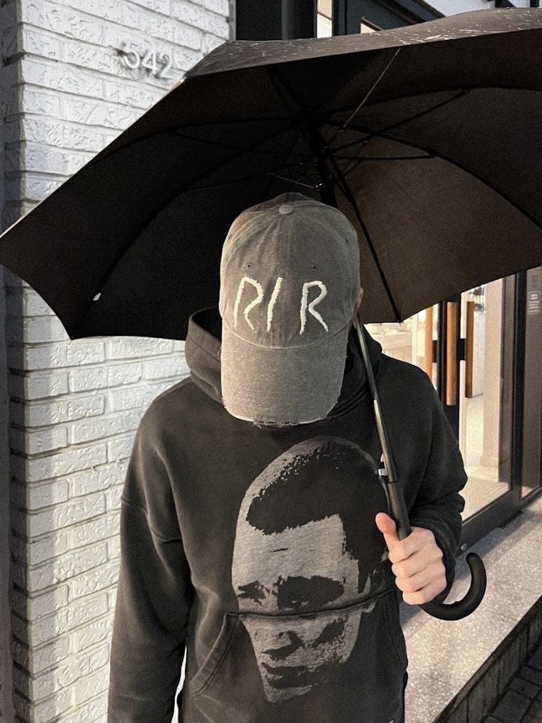 REPINER RIR Destroyed Washed Cap Gray 착용 스타일 - 3