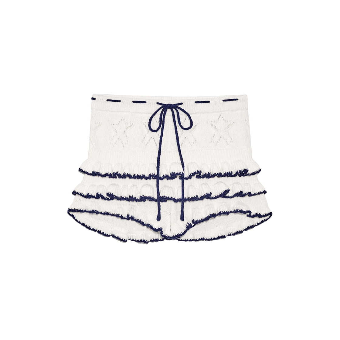 ★GLOWNY★CANDY POP KNIT SHORTS (WHITE)★正規品/韓国直送料込 CANDY POP KNIT SHORTS (WHITE) - GLOWNY