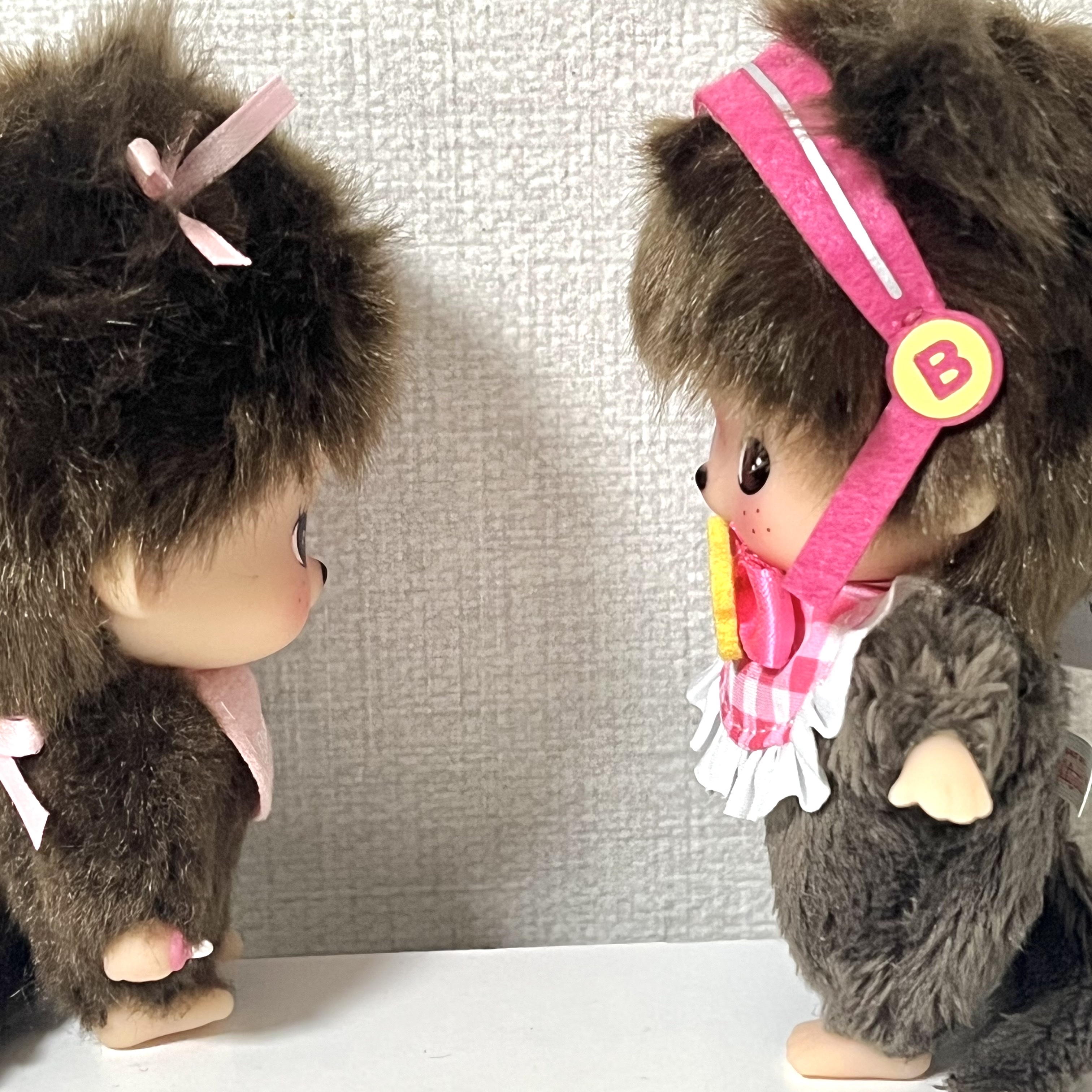 Monchhichi Idol SS Bebichhichi Key Chain Pink, Monchhichi Bebichhichi Bighead SS Girl Key Chain Pink 착용 스타일 - 1