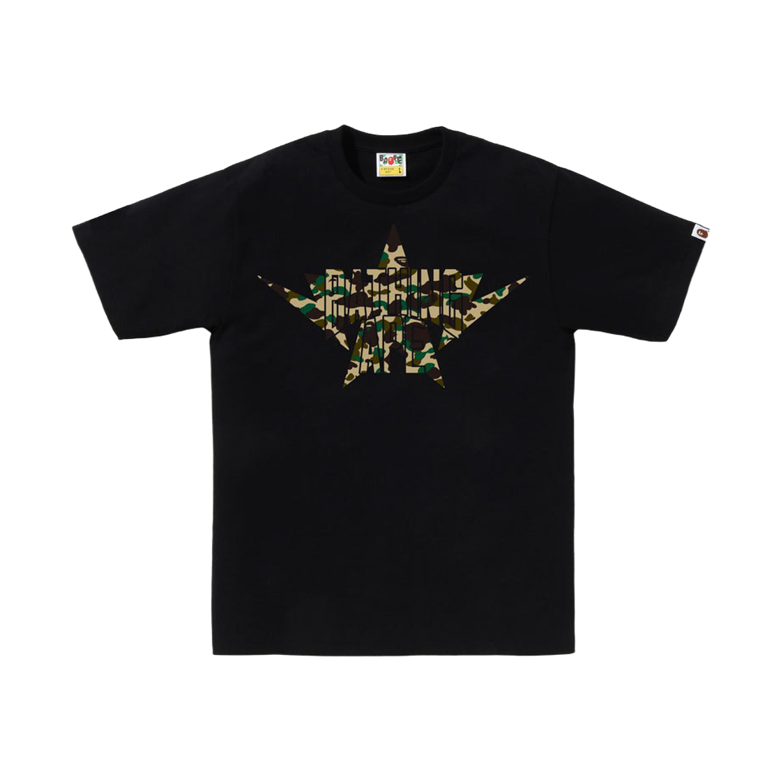 - BAPE 1st Camo Twin Sta NYC T-Shirt Black Yellow