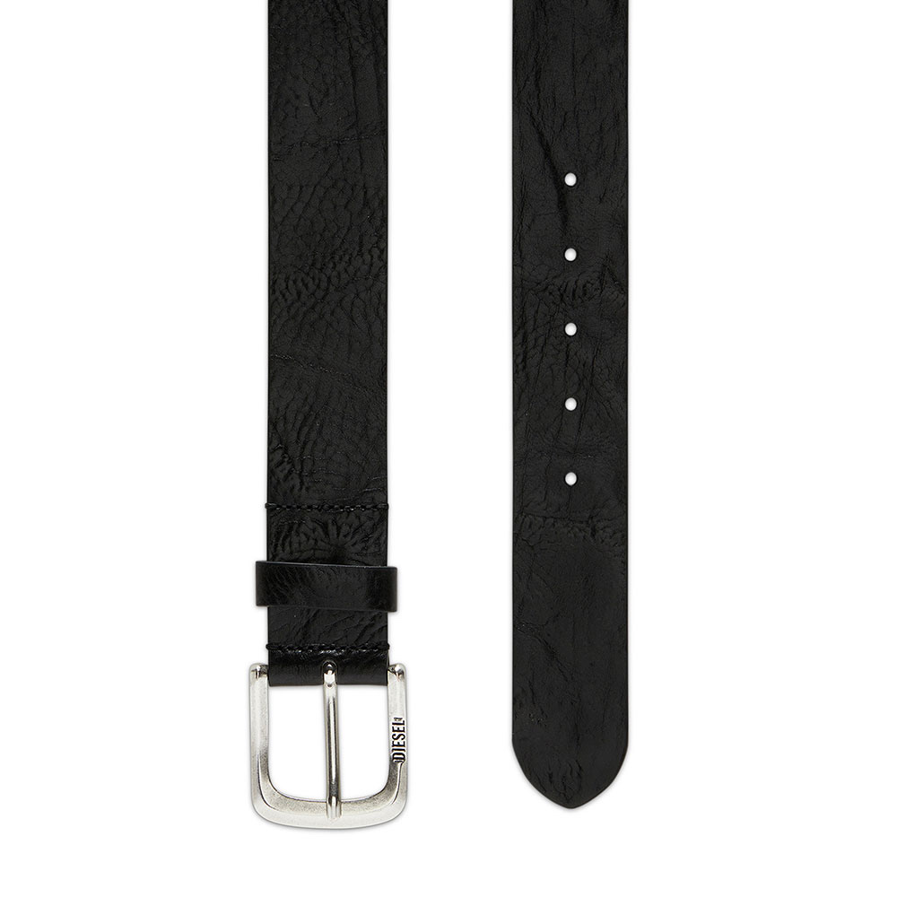 Diesel B-Jackron Leather Belt Black 착용 스타일 - 2