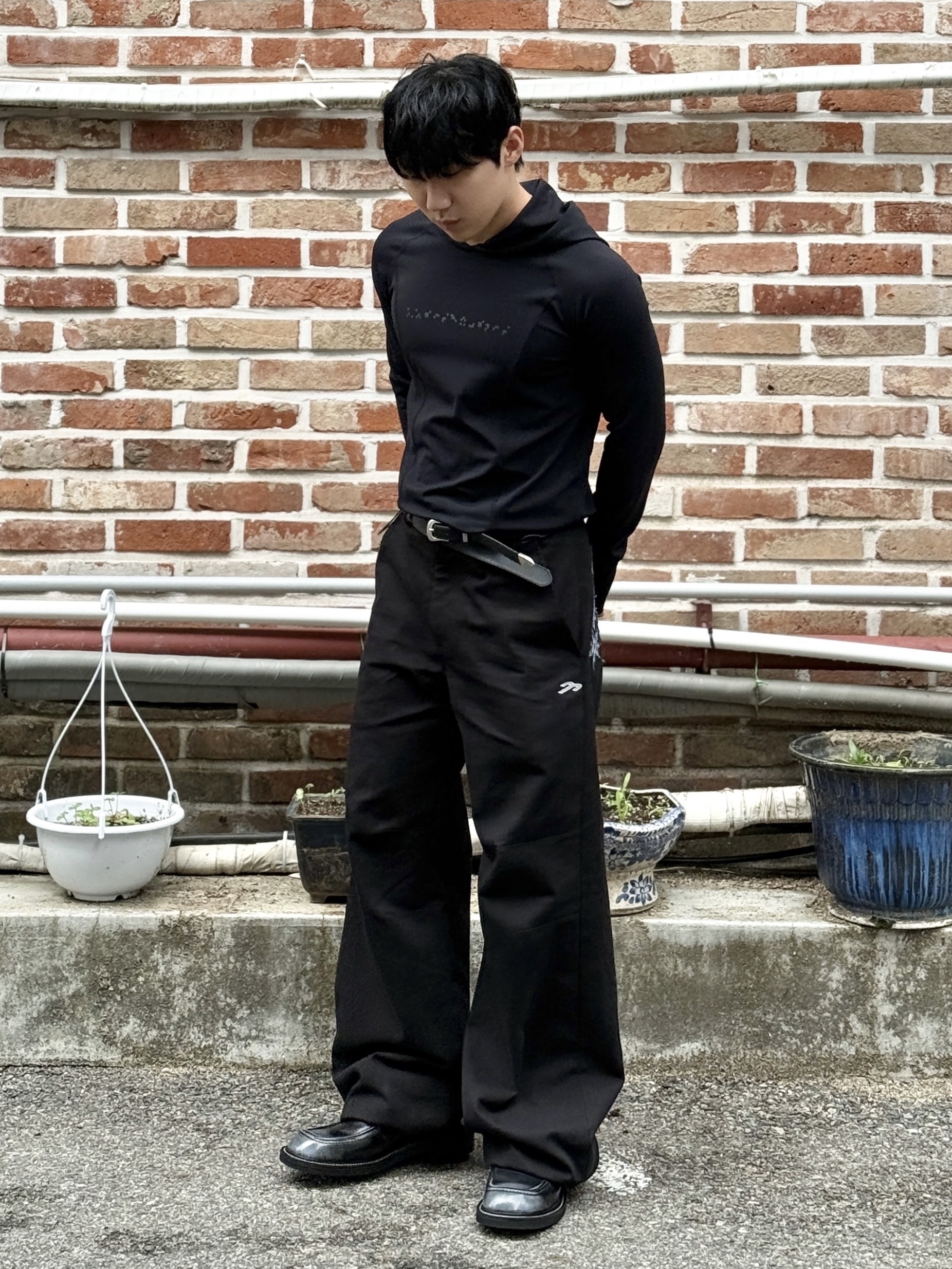 Romantic Move New Rug Loafer Horse Leather Black - Wide, Romantic Move Smoke Hiking Shoes Oil Black 착용 스타일 - 1