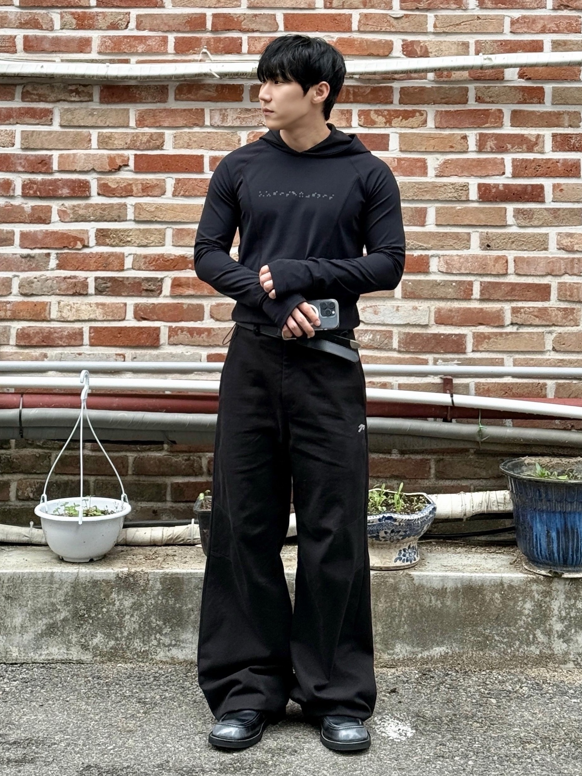 Romantic Move New Rug Loafer Horse Leather Black - Wide, Romantic Move Smoke Hiking Shoes Oil Black 착용 스타일 - 2