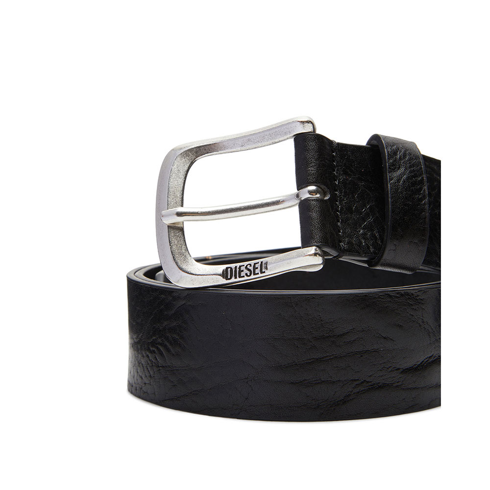 Diesel B-Jackron Leather Belt Black 착용 스타일 - 3