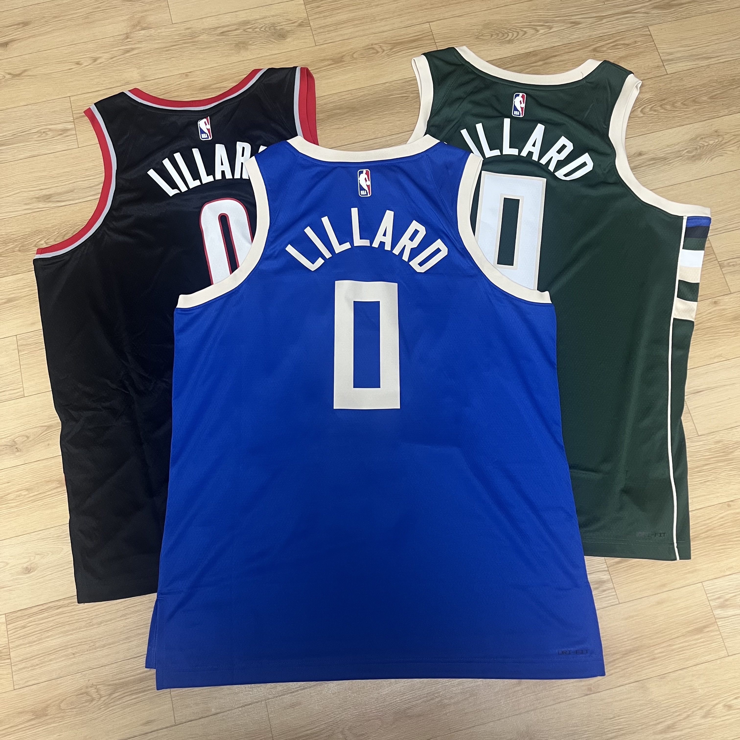 Nike  Damian Lillard Milwaukee Bucks 2024/25 City Edition Dri-Fit NBA Swingman Jersey Game Royal 착용 스타일 - 2