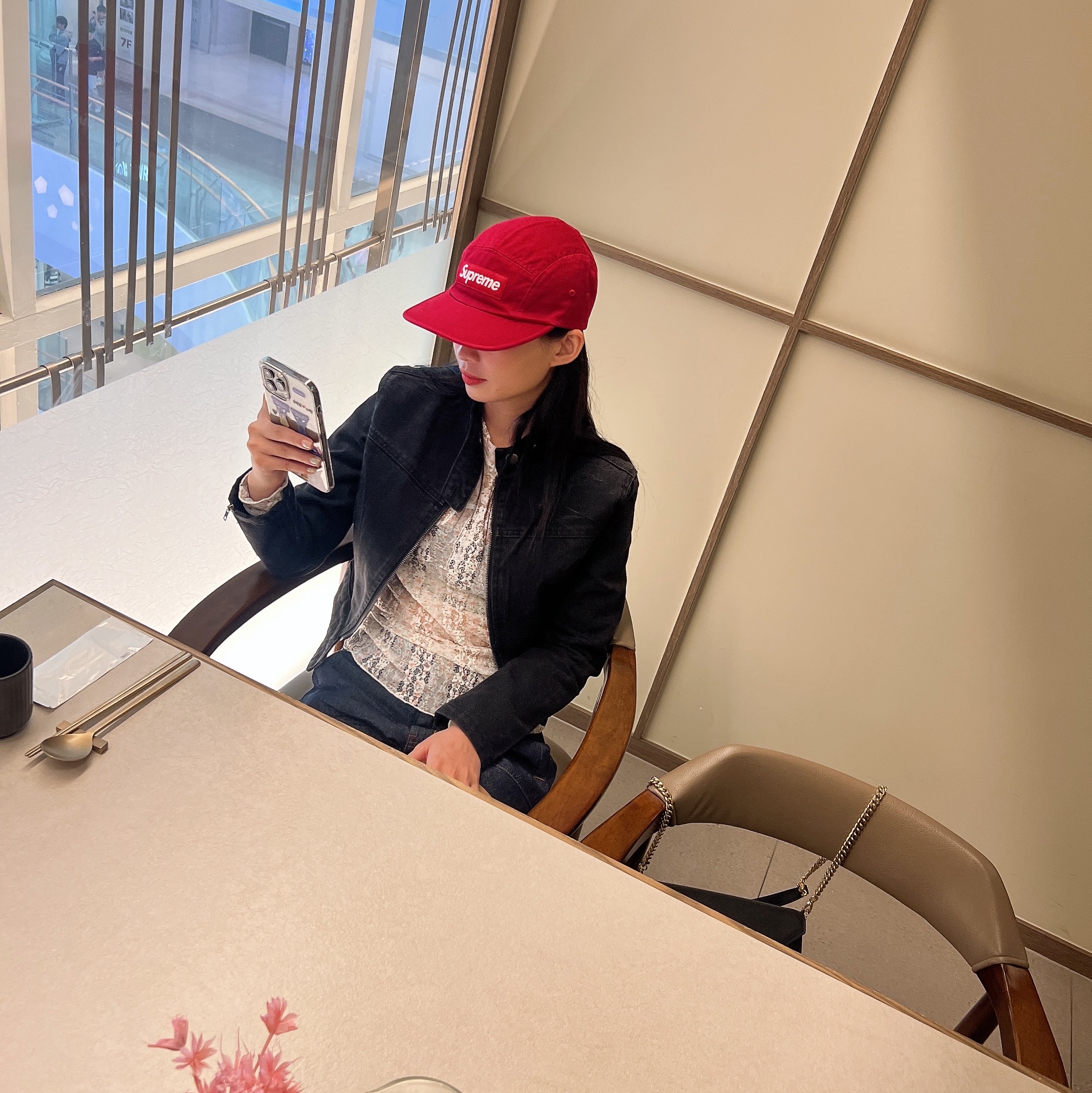 Supreme Washed Chino Twill Camp Cap Red - 25SS 착용 스타일 - 2