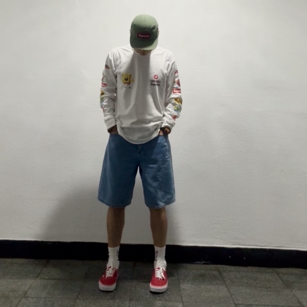 Supreme x SpongeBob SquarePants Castelli Racing L/S T-Shirt White - 25SS 착용 스타일 - 2