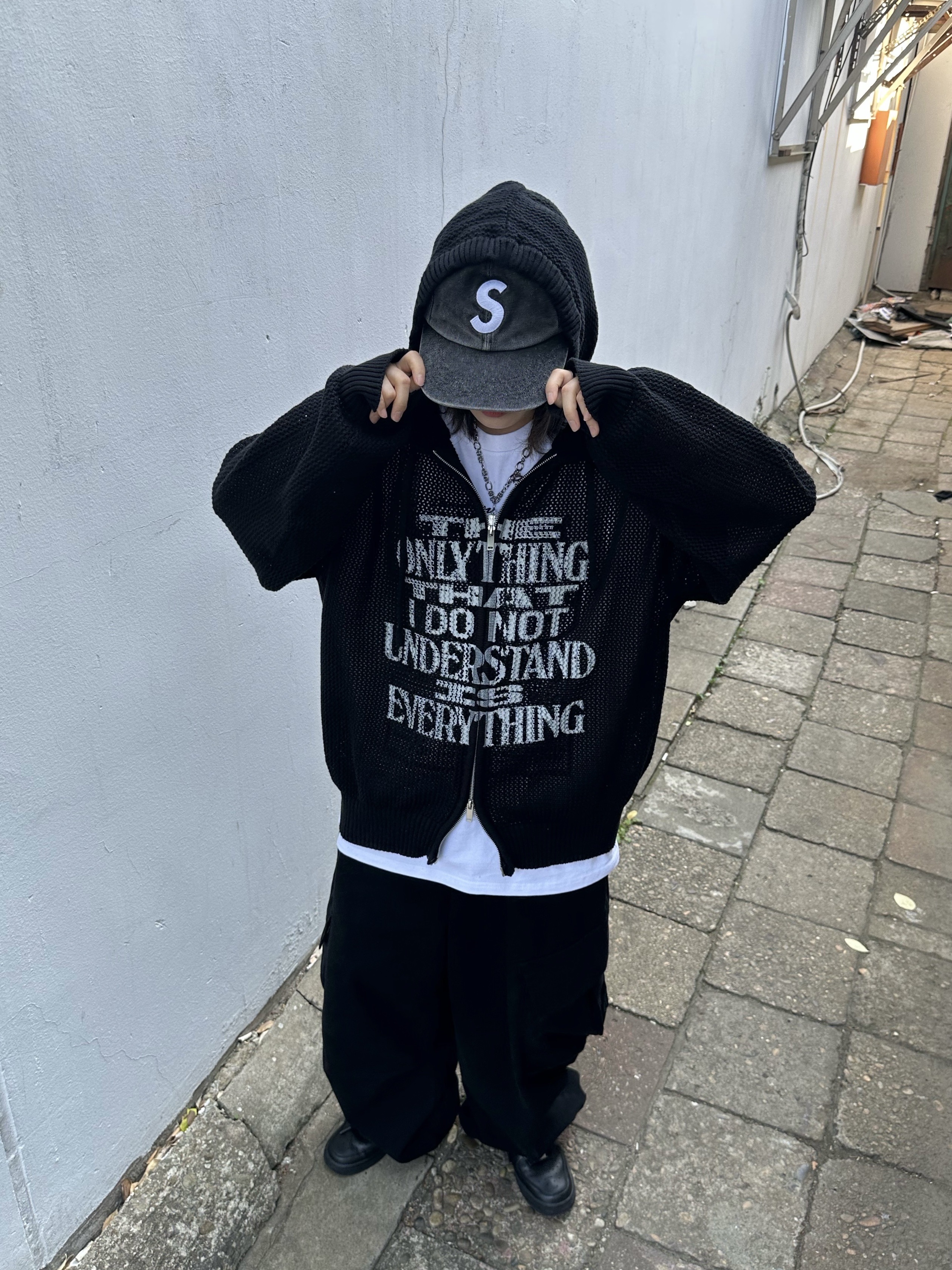 Supreme Pigment Canvas S Logo 6-Panel Black - 23SS, (W) Nike Air Force 1 '07 Low Triple Black 착용 스타일 - 2
