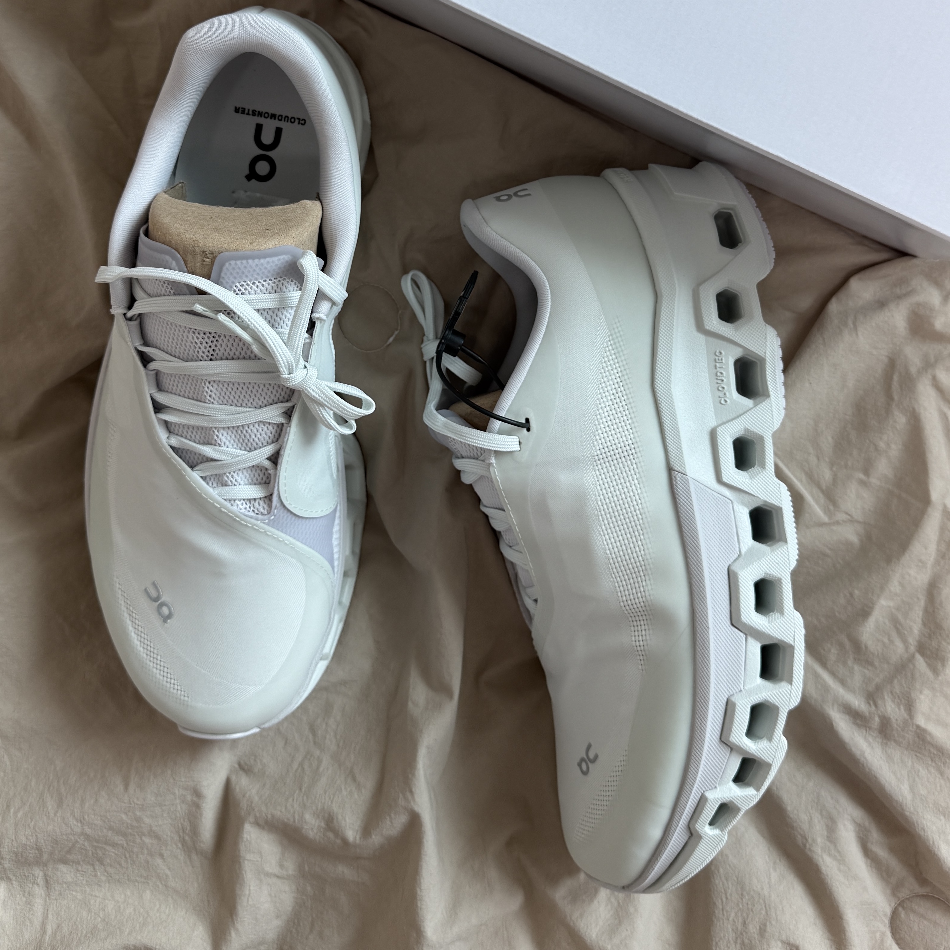 On Running x Post Archive Faction (Paf) Cloudmonster 2 Vapor Frost 착용 스타일 - 2