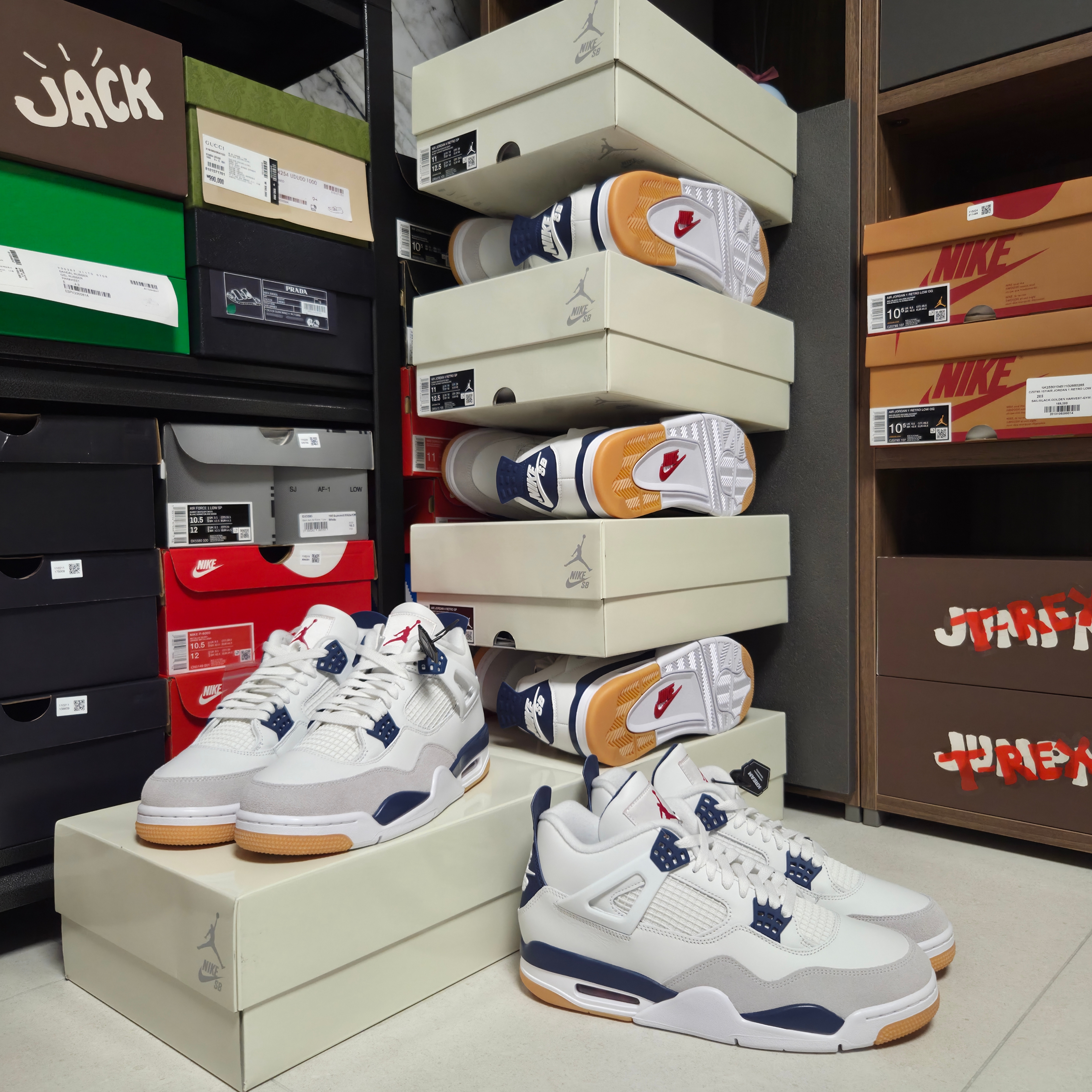 Jordan 4 x Nike SB Retro SP Navy 착용 스타일