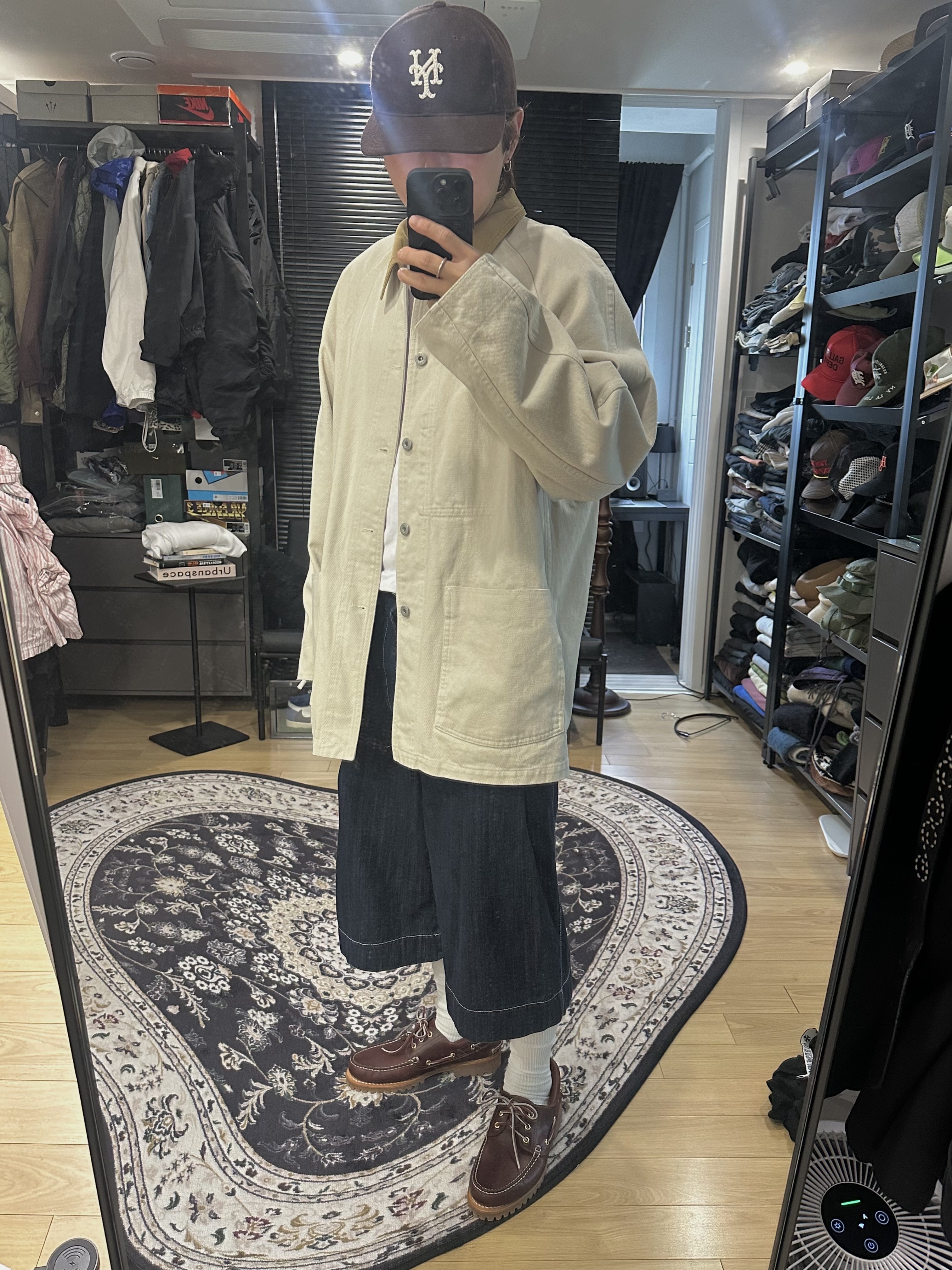 Kith & '47 for the New York Mets Stem Stitch Franchise LS Cap Kindling, Timberland Authentic 3-Eye Classic Lug Burgundy -Wide 착용 스타일 - 1