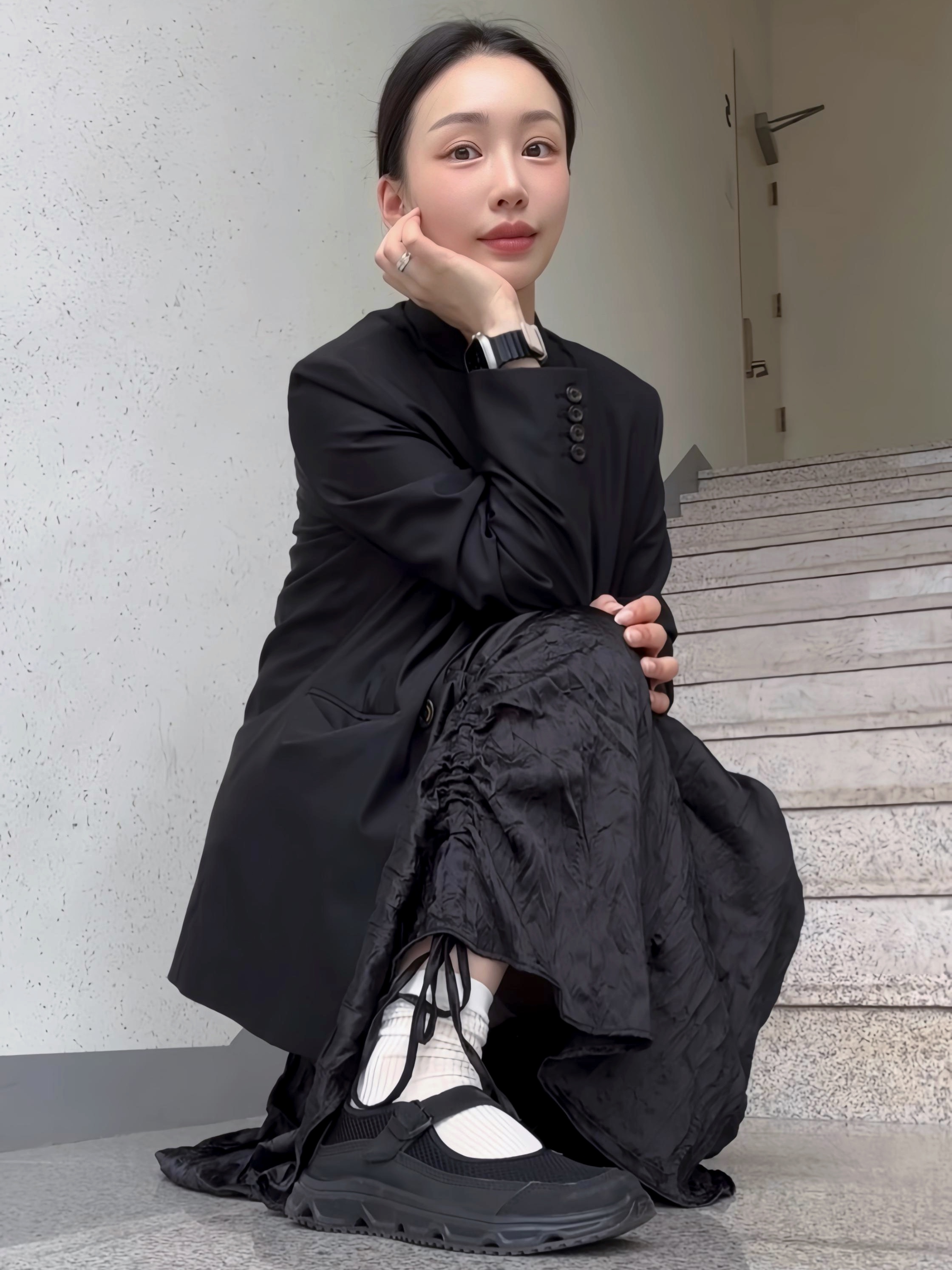 Salomon RX Marie Jeanne Black 착용 스타일