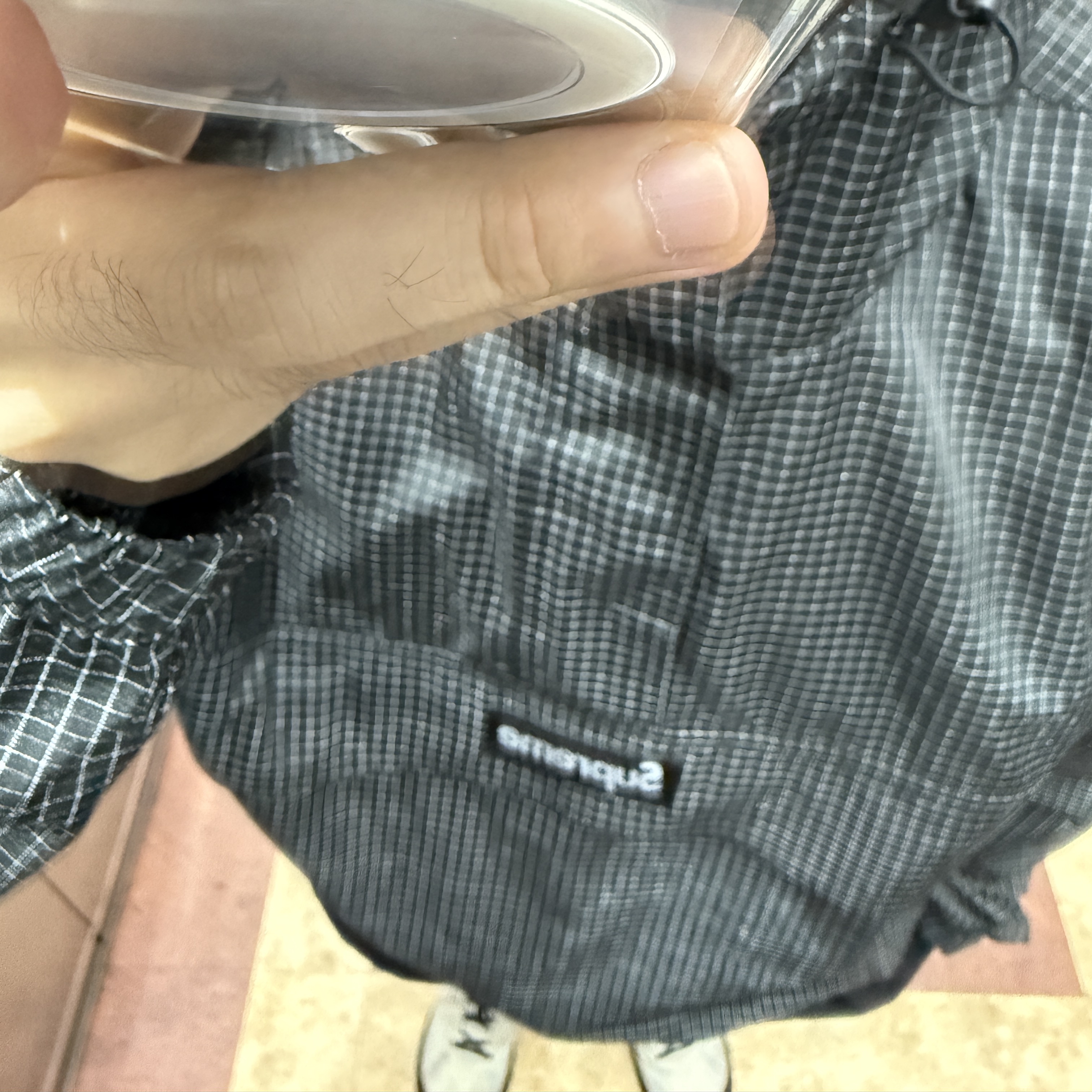 Supreme Reflective Ripstop Anorak Black - 25SS 착용 스타일