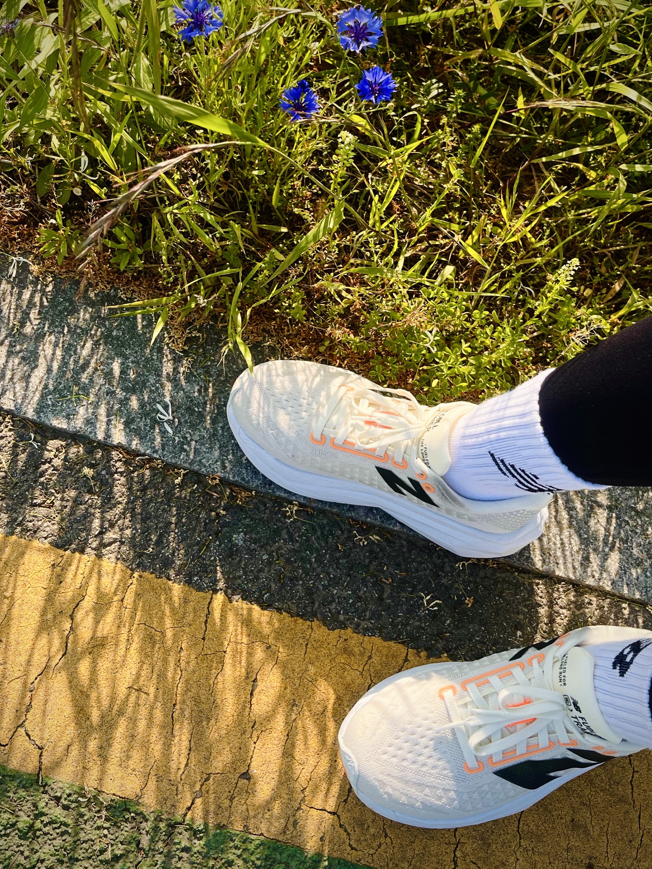 (W) New Balance Fuelcell Rebel v4 Ivory - D Wide, New Balance Fuelcell Rebel v4 Ivory - 2E Wide 착용 스타일