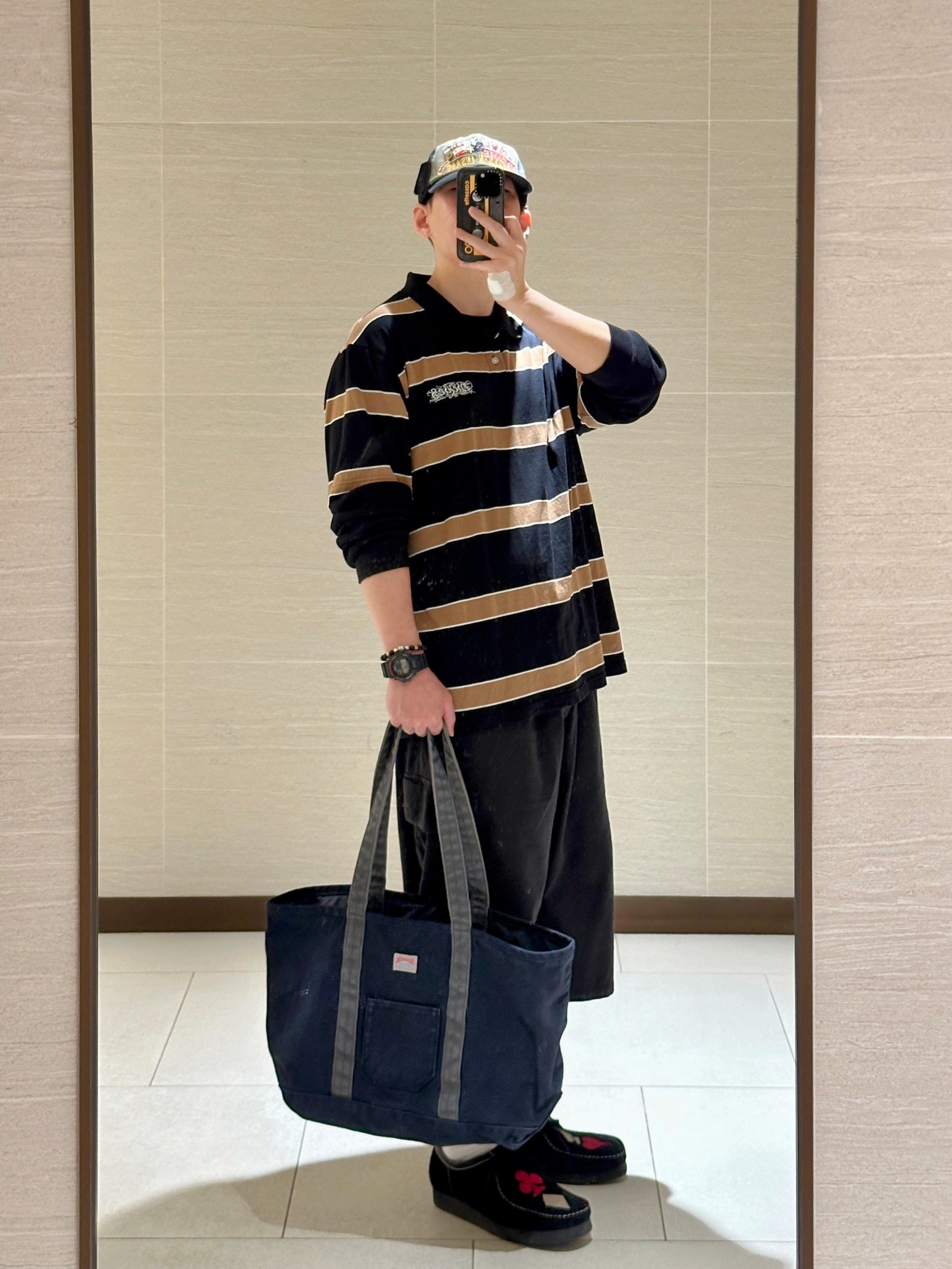 Supreme x Dickies Thermal Polo Black - 24FW 착용 스타일