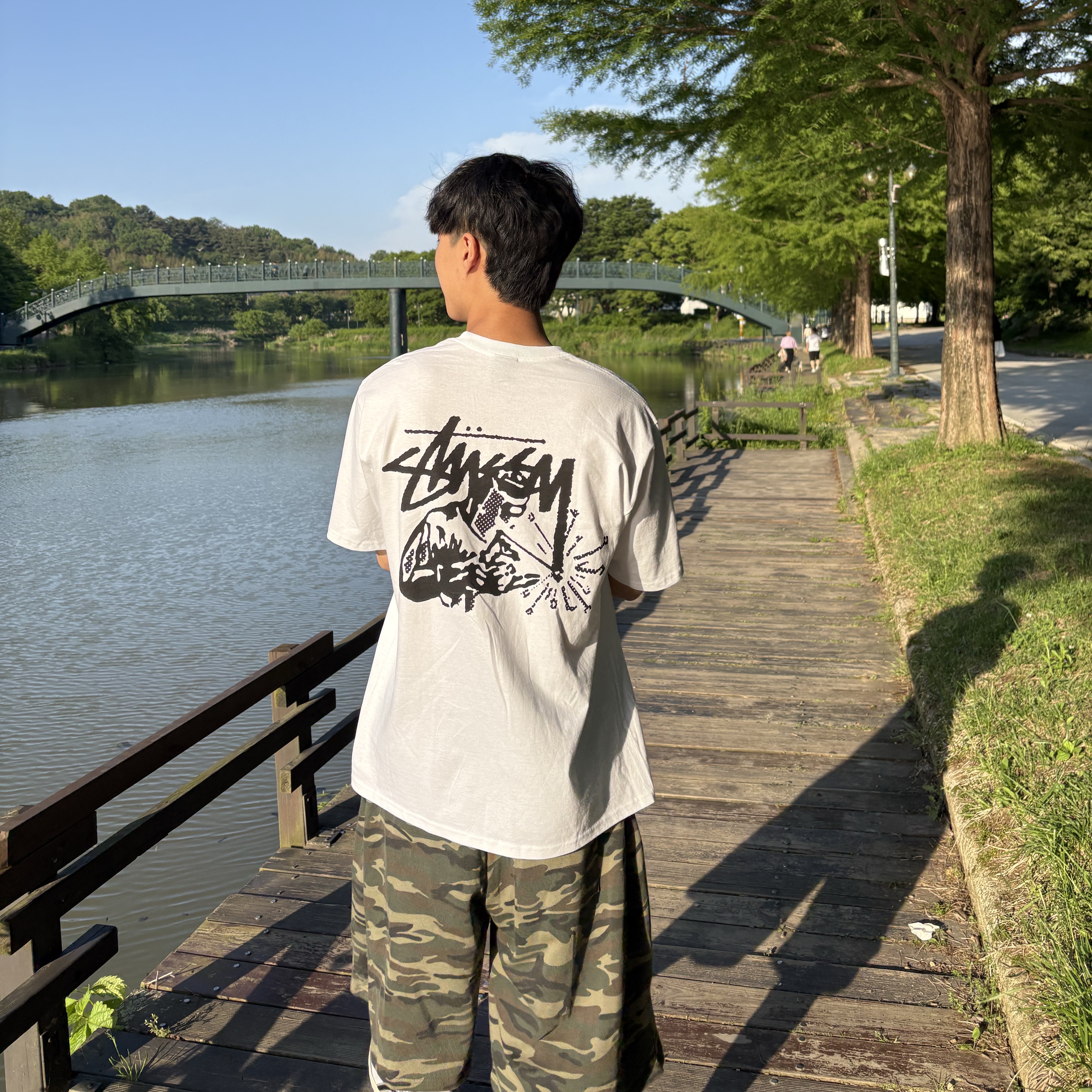 Stussy Welder T-Shirt White 착용 스타일