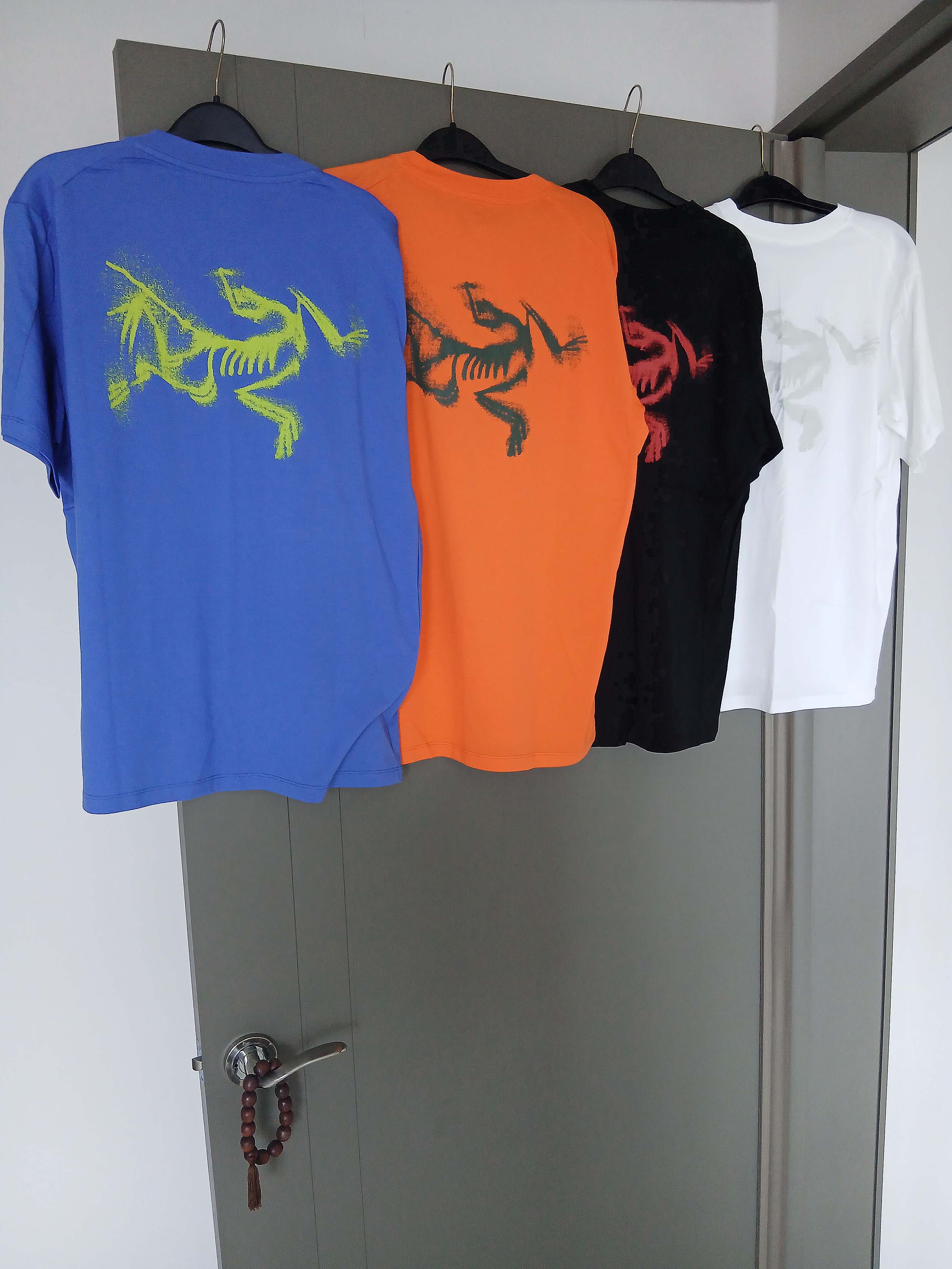 Arc'teryx Kragg SL Cotton Blurred Bird SS T-Shirt Black Dynasty, Arc'teryx Kragg SL Cotton Blurred Bird SS T-Shirt White Light Atmos 착용 스타일 - 7