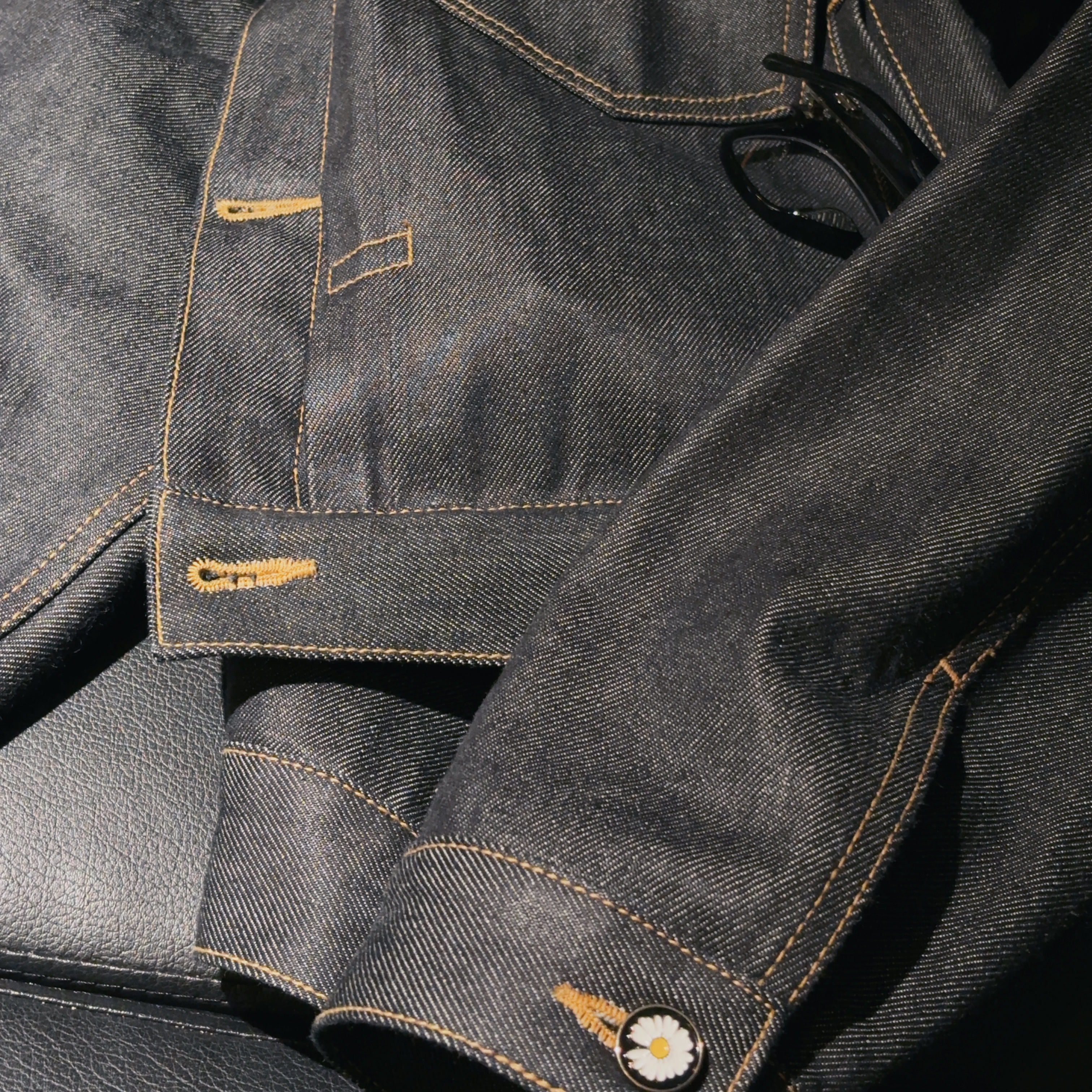 Peaceminusone Denim Jacket #1 Indigo 착용 스타일