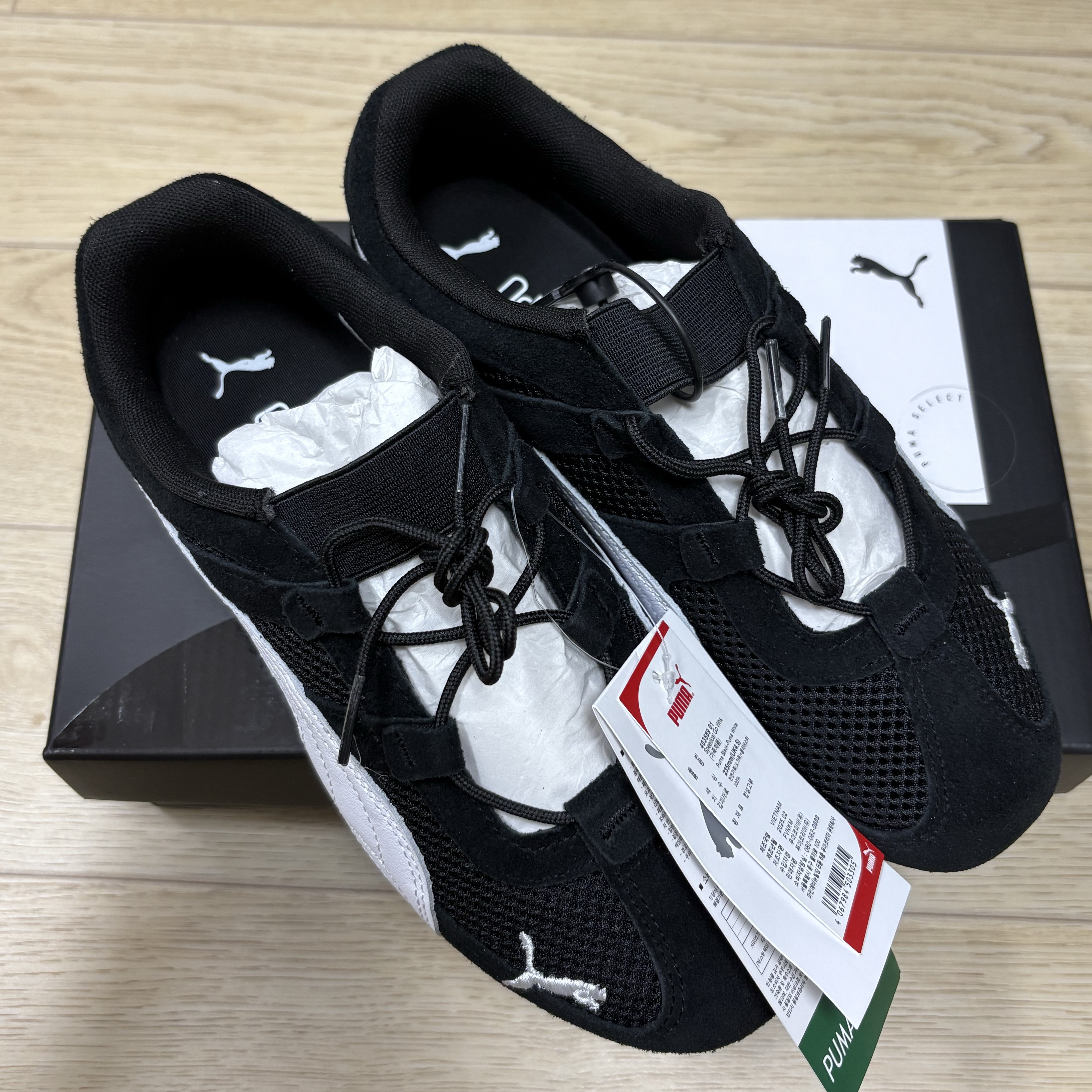 (W) Puma Speedcat Go Puma Black Puma White 착용 스타일 - 1