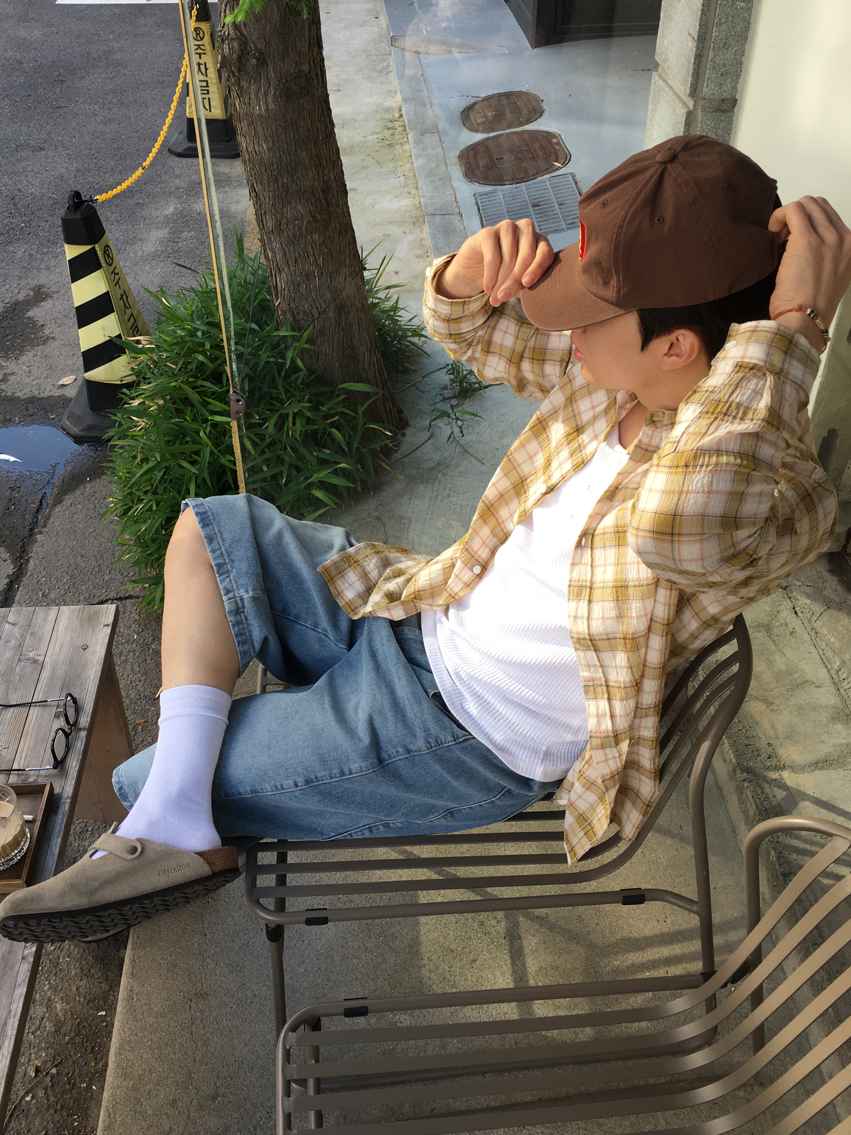 Birkenstock Boston Suede Leather Taupe - Regular 착용 스타일 - 2