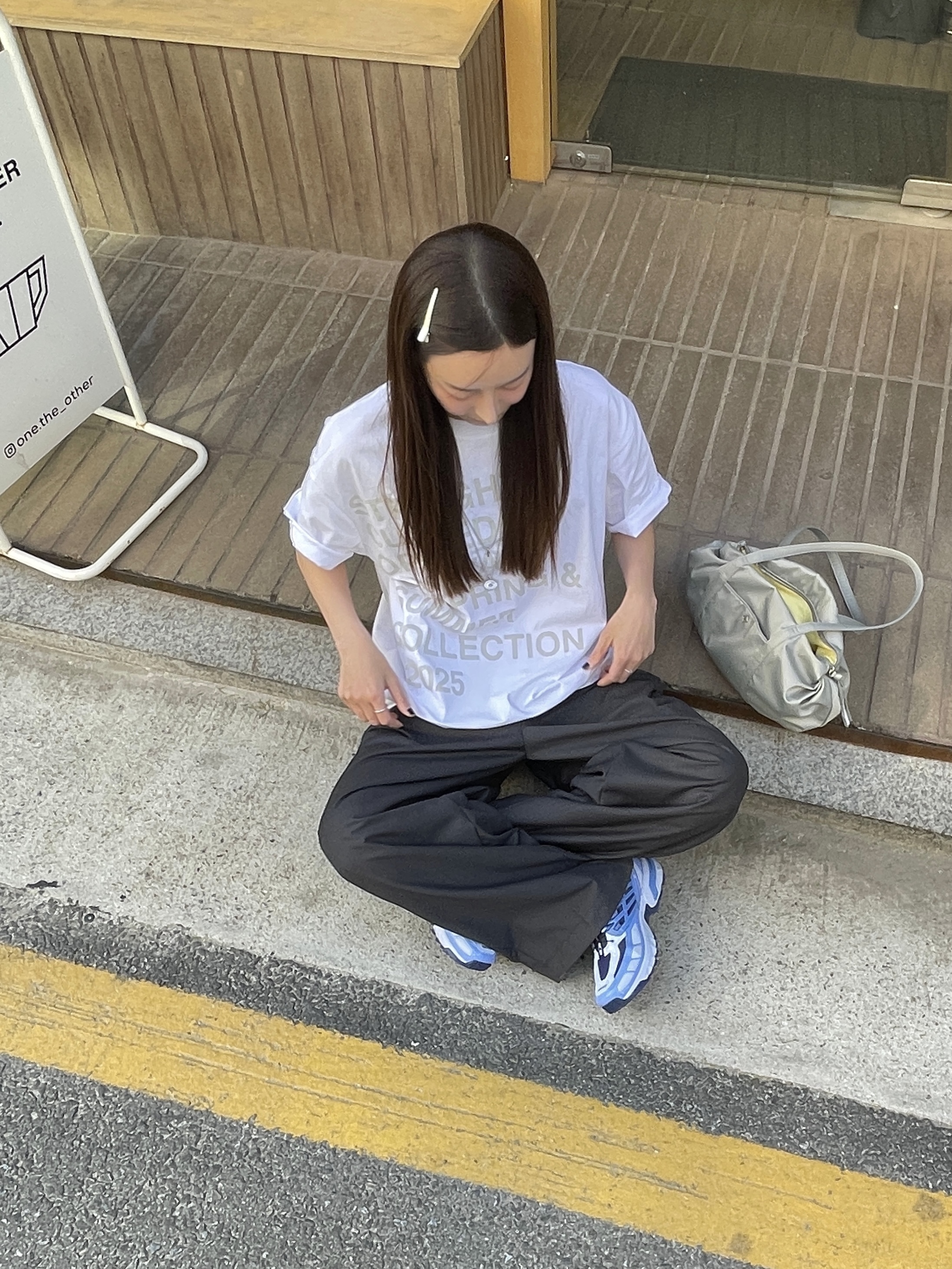 YOUCHE QS Duck Cap Black, [예약배송] Heeari Aurora Shirring Bag Black 착용 스타일 - 2