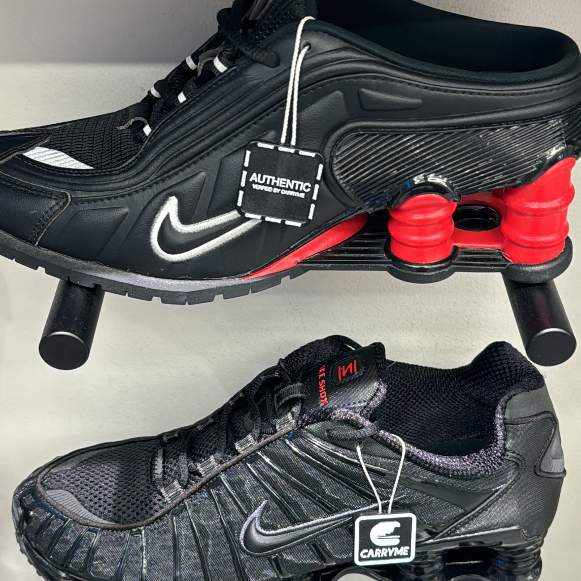 Nike x Ambush Air Force 1 Low SP Pine Green and Citron, Nike x Martine Rose Shox MR4 Black 착용 스타일 - 2