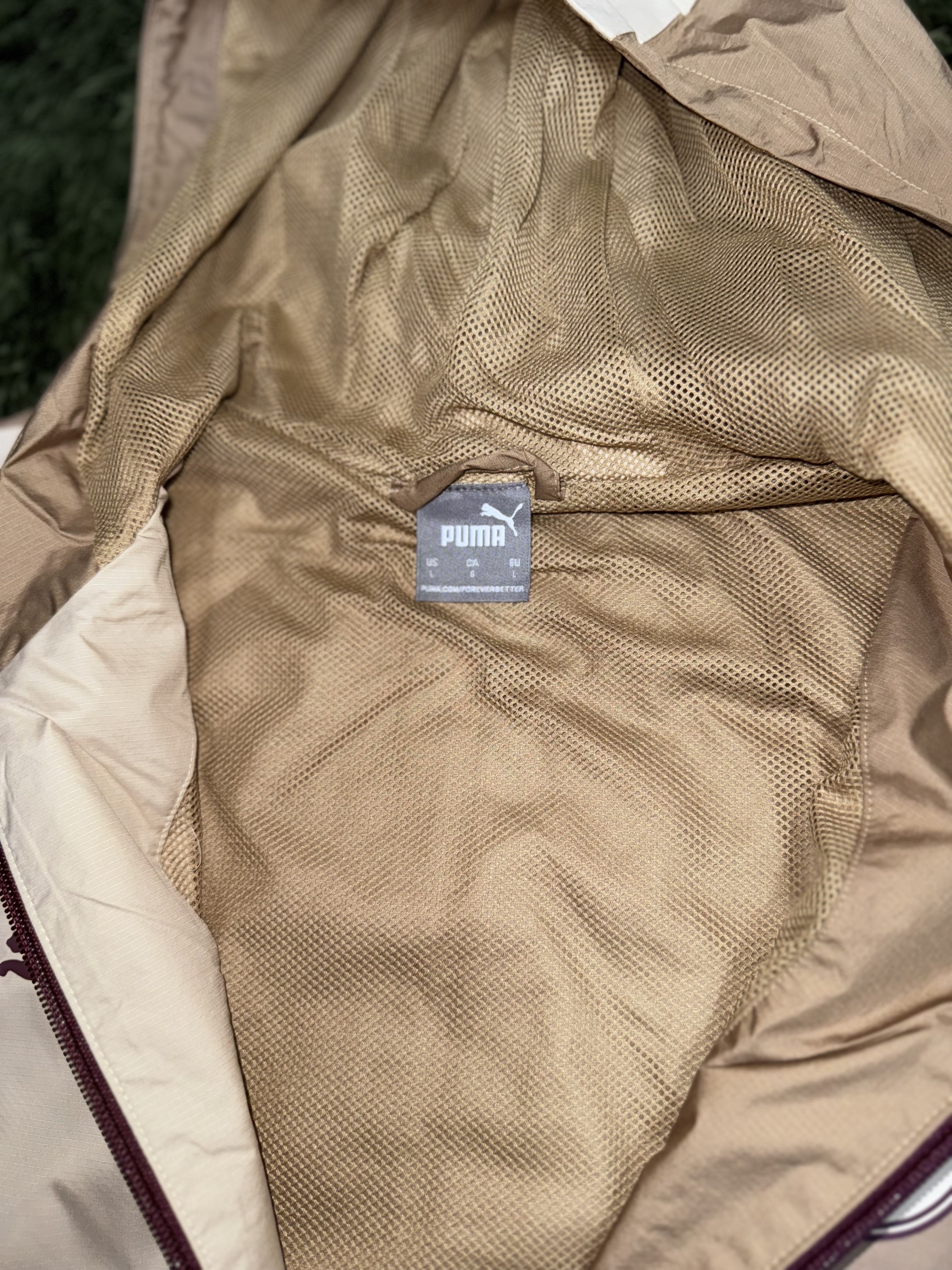 Puma Manchester City Prematch Jacket Toasted Granola 착용 스타일 - 3