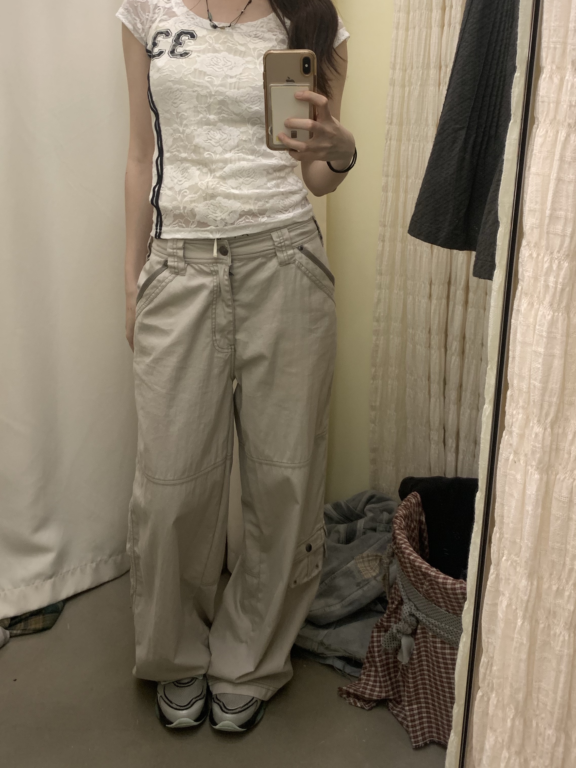 Sansan Gear Varied Cross Bag Beige, Sansan Gear Linen Block Pants Beige 착용 스타일 - 4