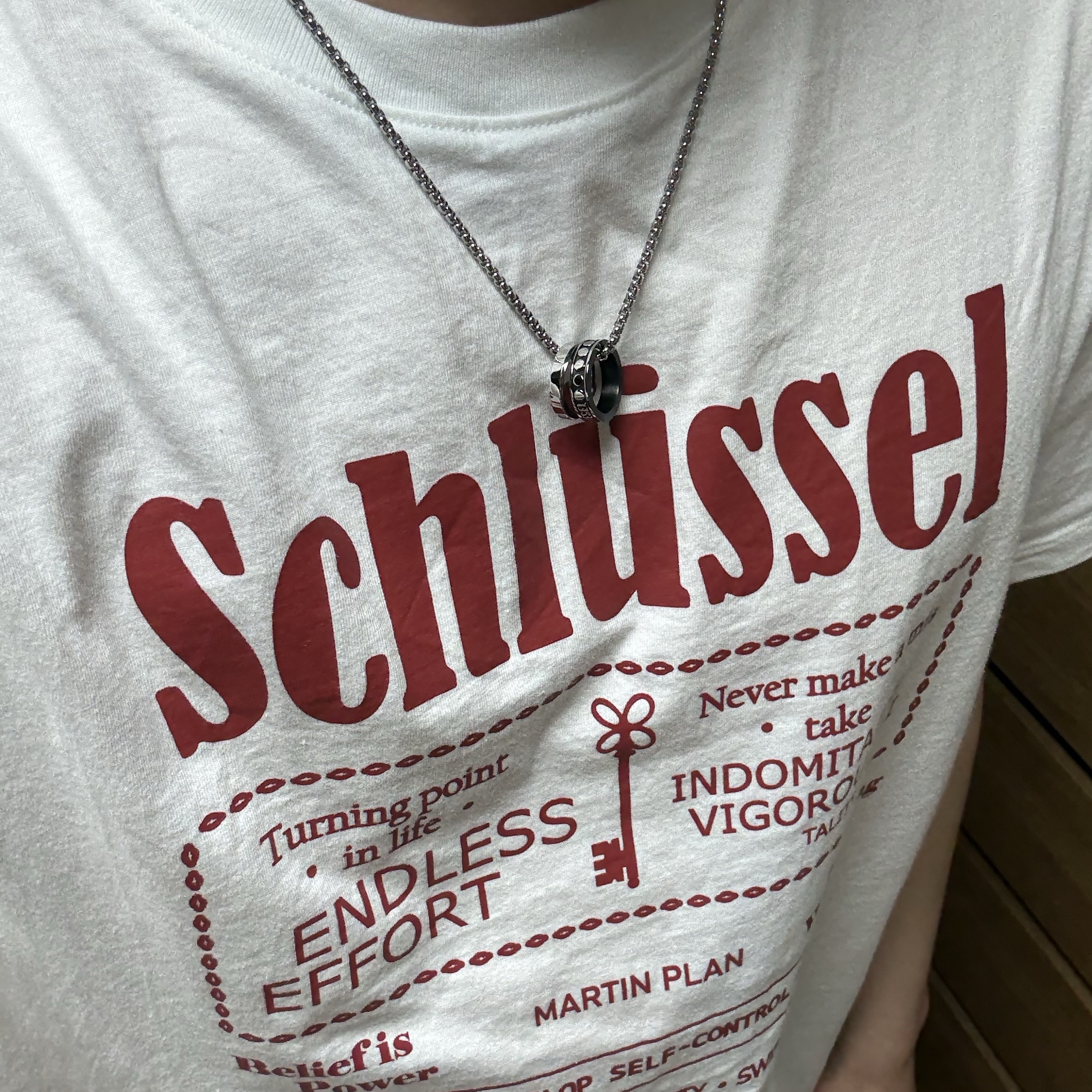 Diesel Dx1168040 Stainless Steel Double Pendant Necklace Silver 착용 스타일