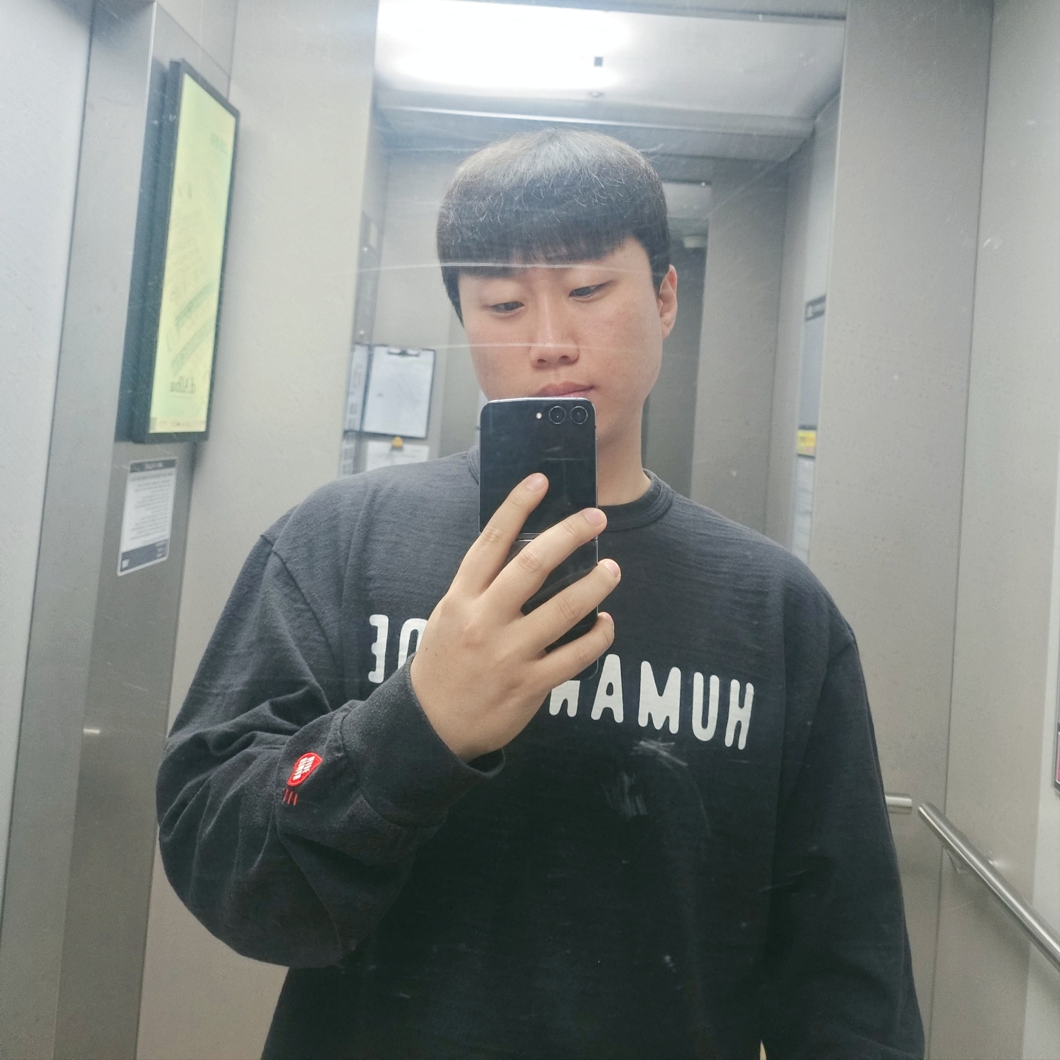 Human Made Graphic L/S T-Shirt Black 착용 스타일