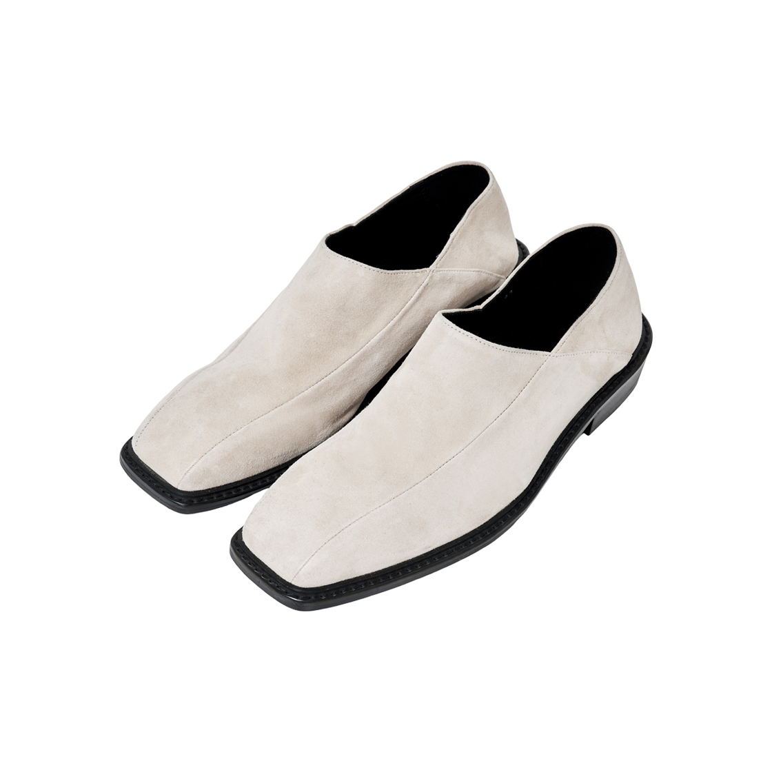 알렌느 레더 언더라인 슬립온 & 뮬 브러쉬드 크림