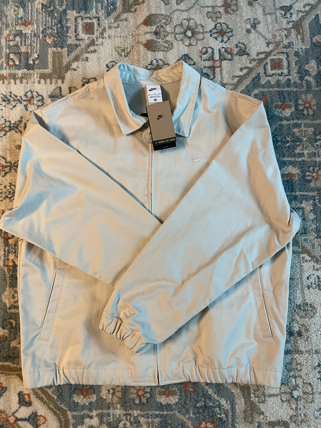 Nike Life Woven Harrington Jacket Light Orewood Brown - Asia 착용 스타일 - 1