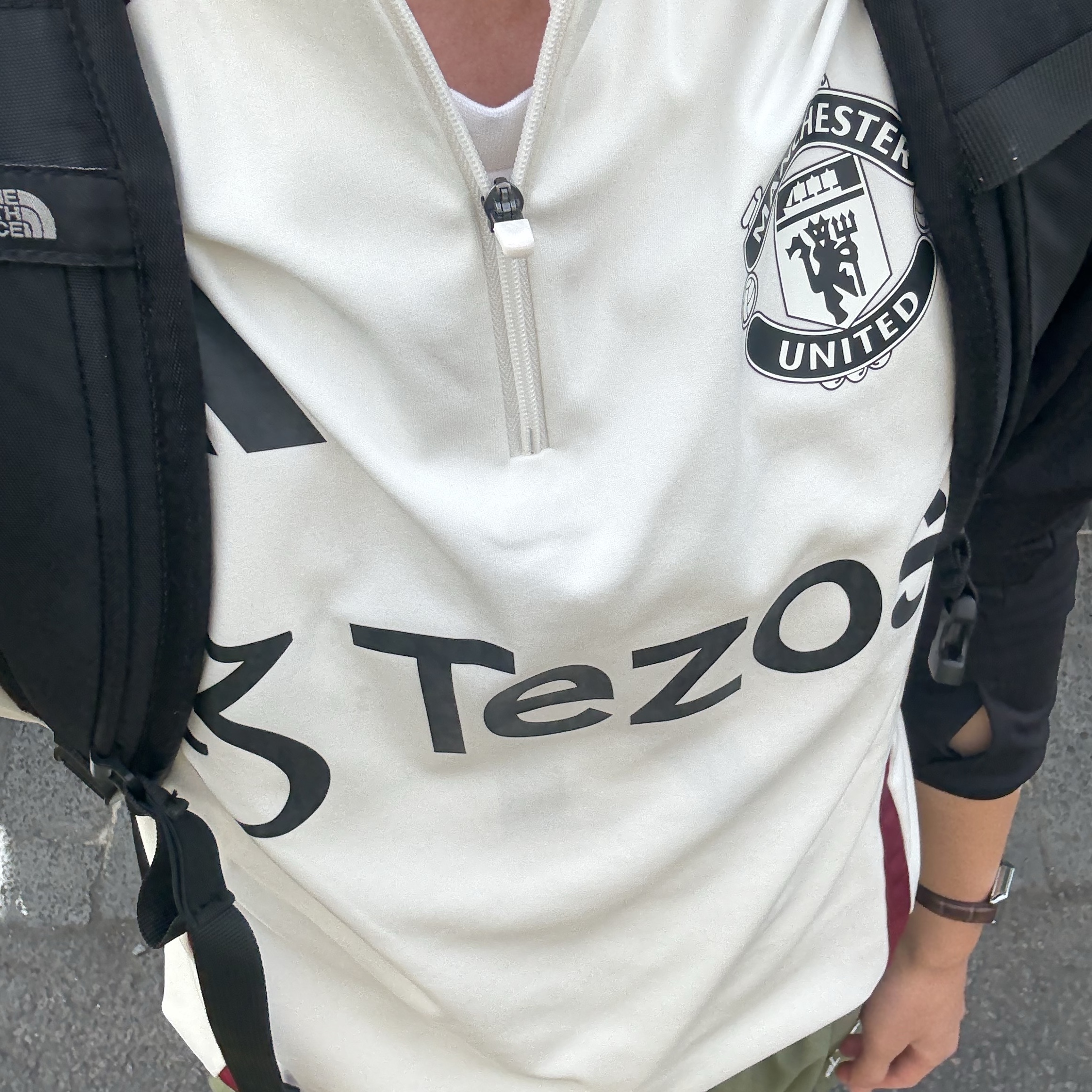 Adidas Manchester United Tiro 24 Training Top Off White Black - KR Sizing 착용 스타일