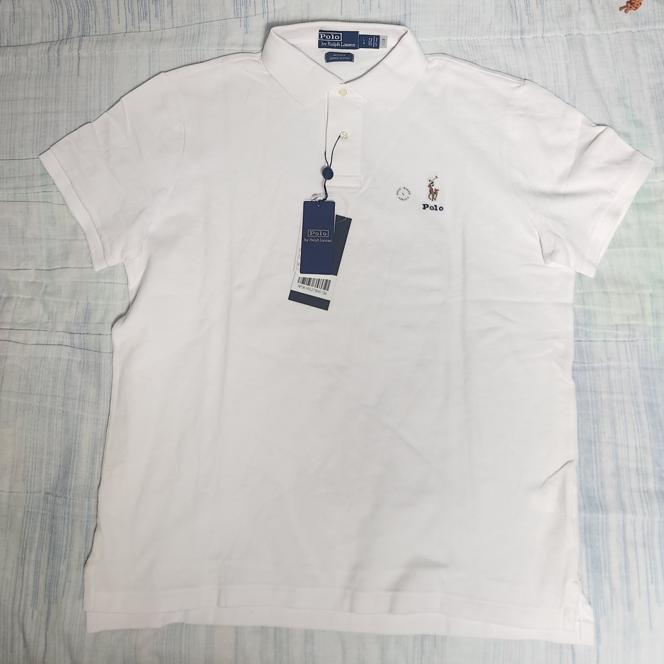 [30%적립] Polo Ralph Lauren Custom Slim Fit Mesh Polo Shirt White 착용 스타일