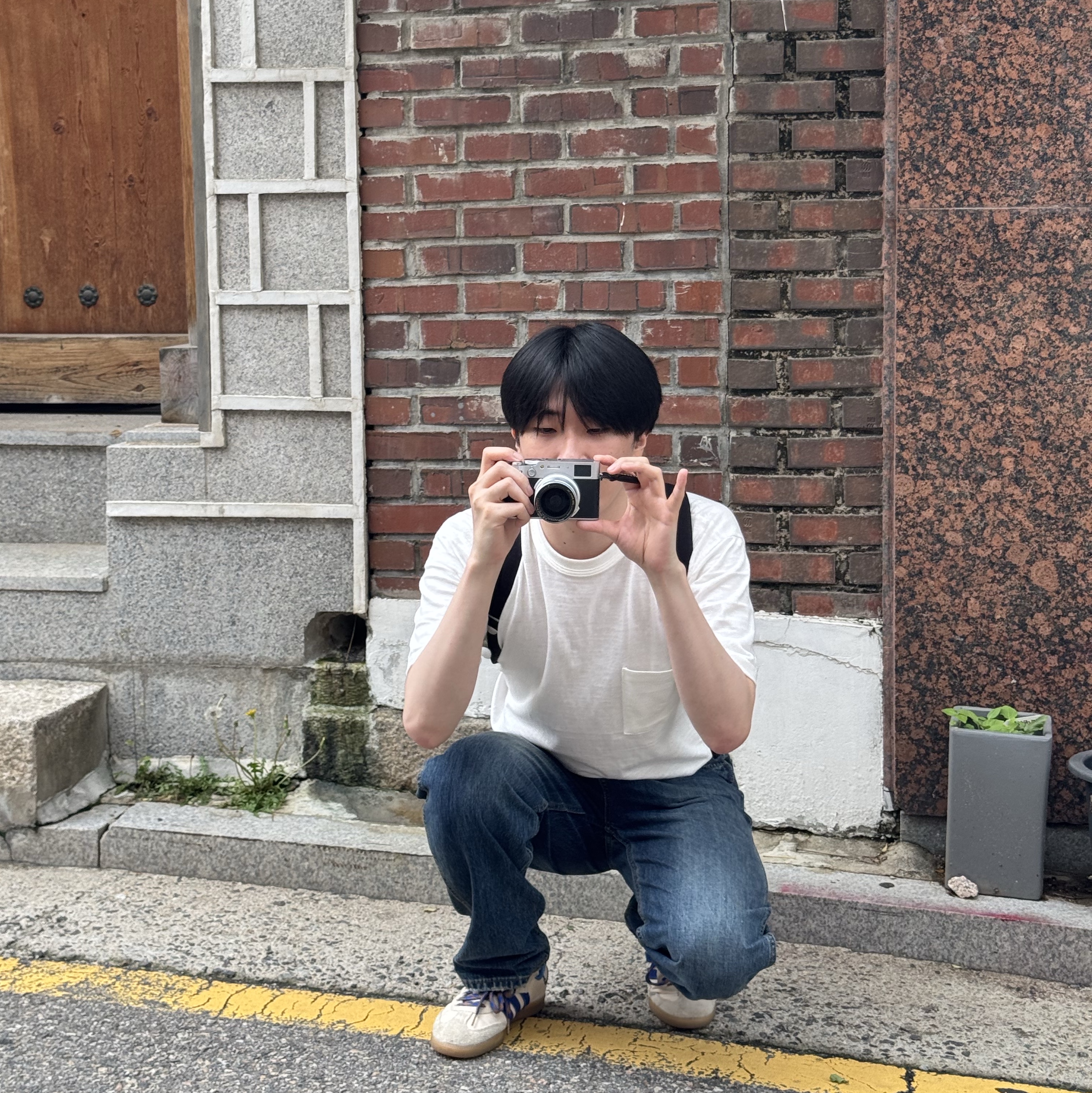 Adidas x Wales Bonner Samba Wonder Clay Royal Blue, Fujifilm X100VI Silver (Korean Ver.) 착용 스타일
