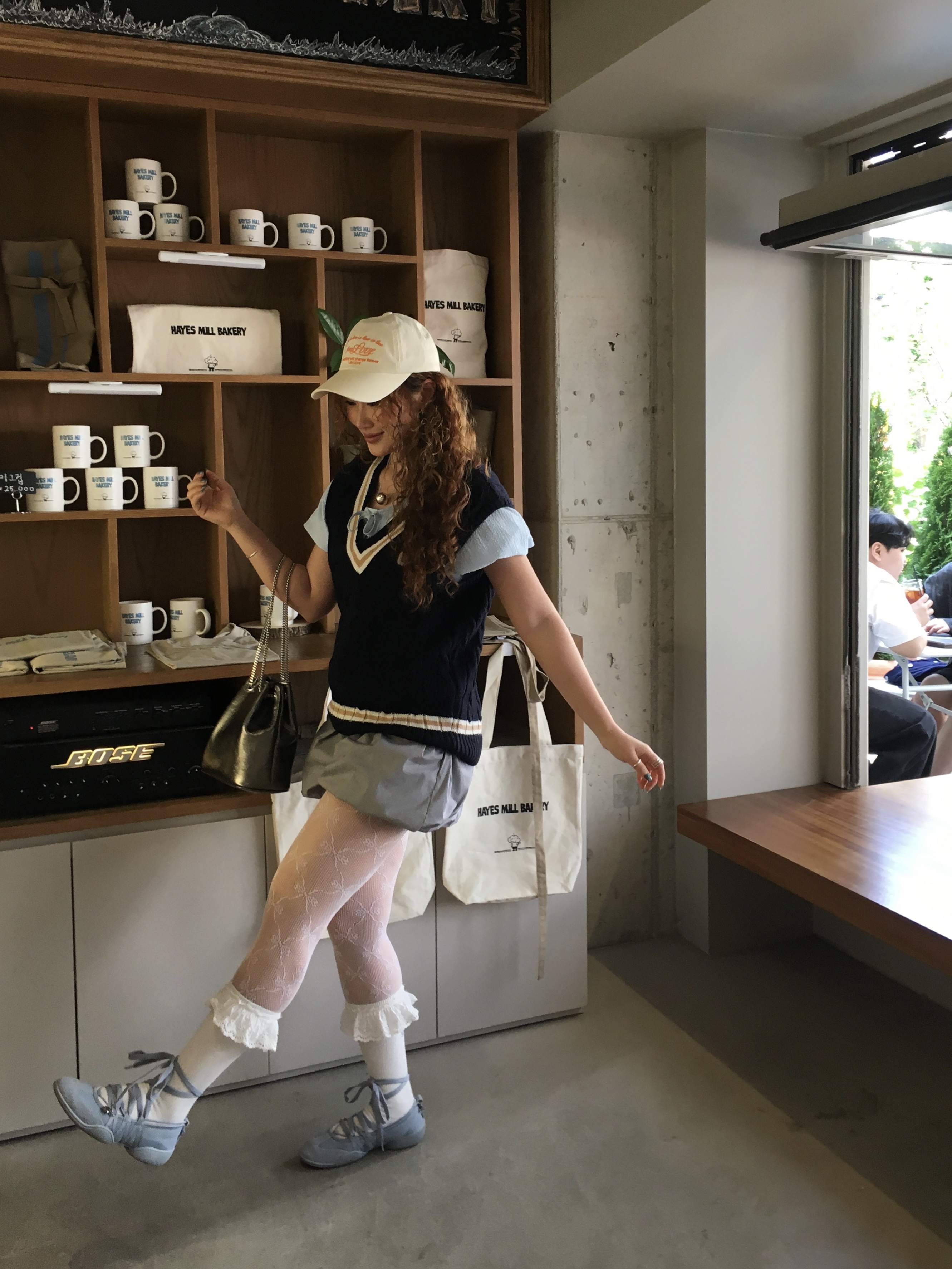 Suecomma Bonnie Fev Mary Jane Sneakers Blue 착용 스타일 - 2