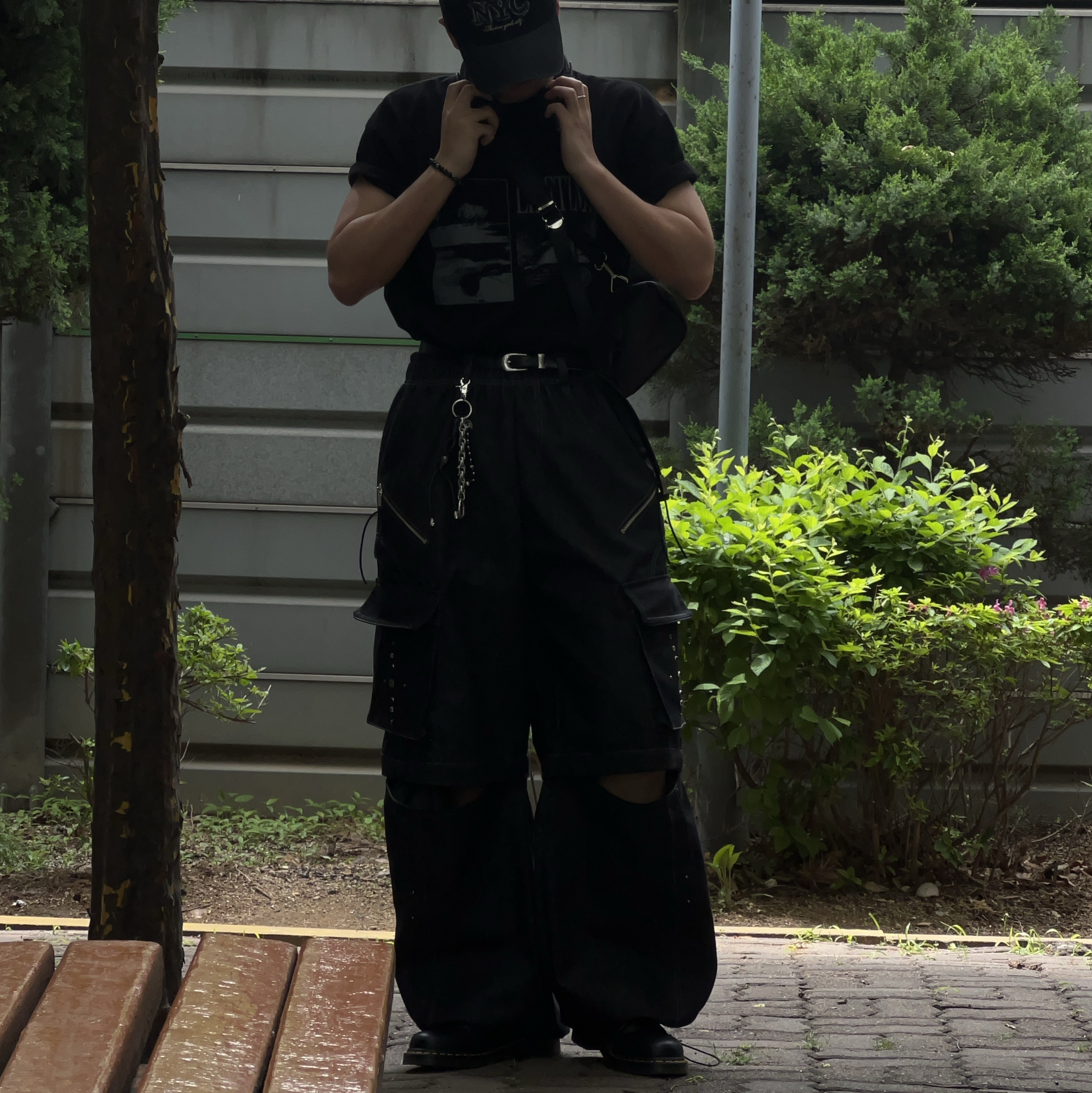 Dr. Martens 1461 Smooth Black 착용 스타일 - 1