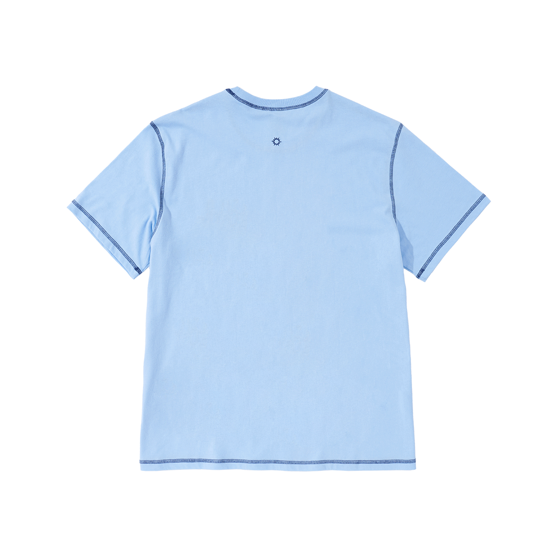 헬로선라이즈 두들 타이포 스티치 티 스카이 블루(Hello Sunrise Doodle Typo Stitch Tee Sky Blue) - 2