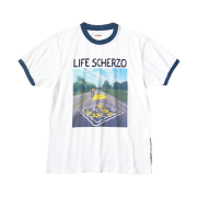 Kapital 20 Tenjiku Ringer Life Scherzo Road Sign Painter Pt T-Shirt White