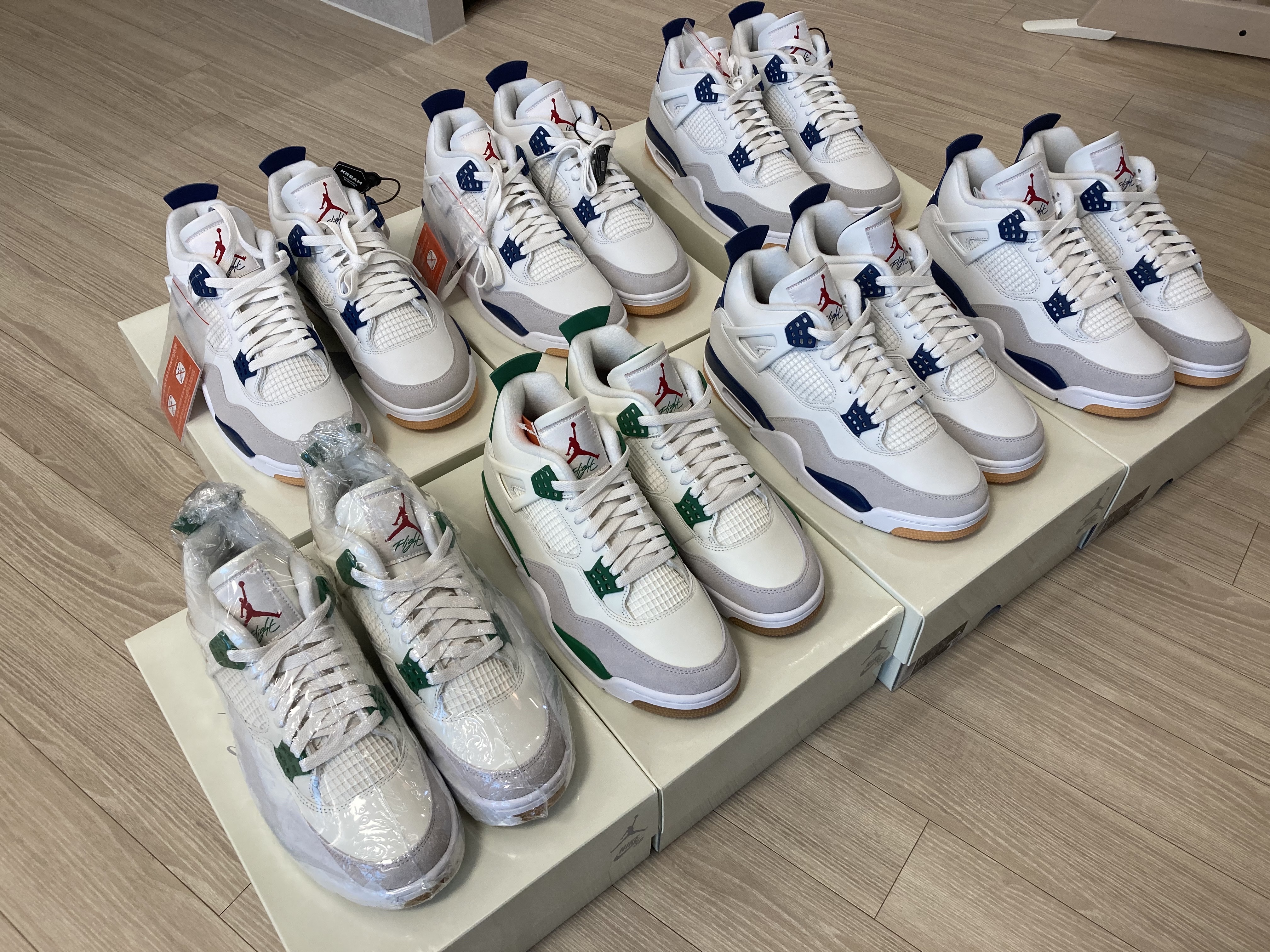 Jordan 4 x Nike SB Retro SP Pine Green, Jordan 4 x Nike SB Retro SP Navy 착용 스타일