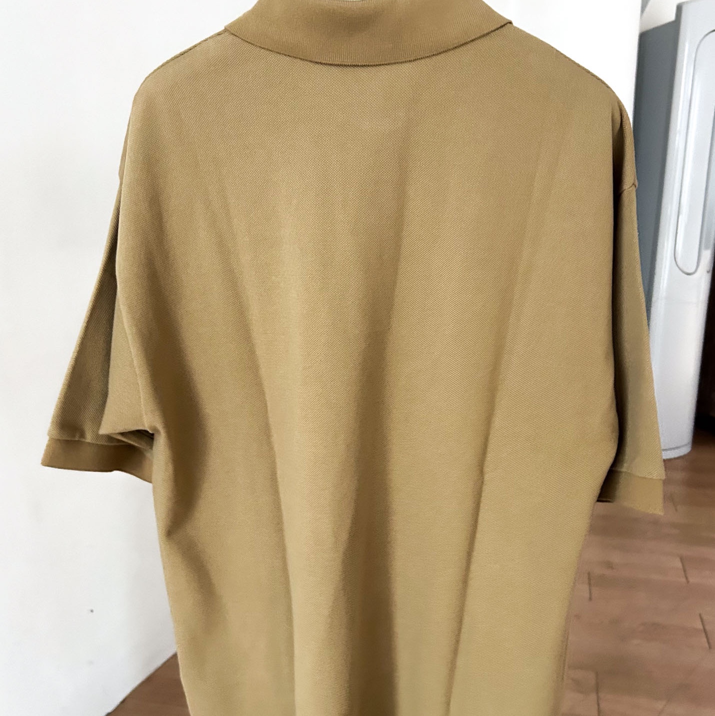 Auralee Pima Cotton Heavy Pique Polo Khaki Beige 착용 스타일 - 2