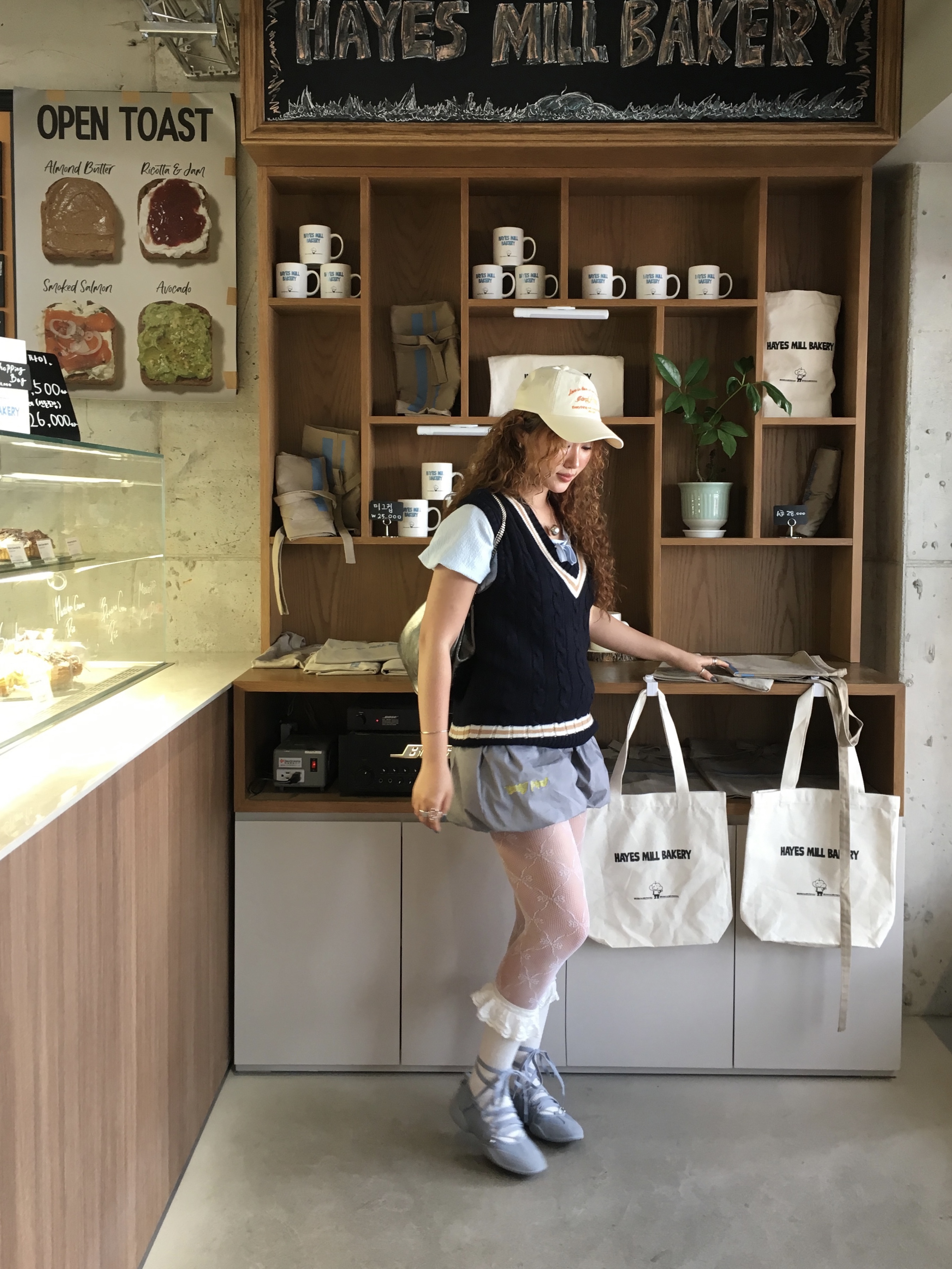 Suecomma Bonnie Fev Mary Jane Sneakers Blue 착용 스타일 - 1