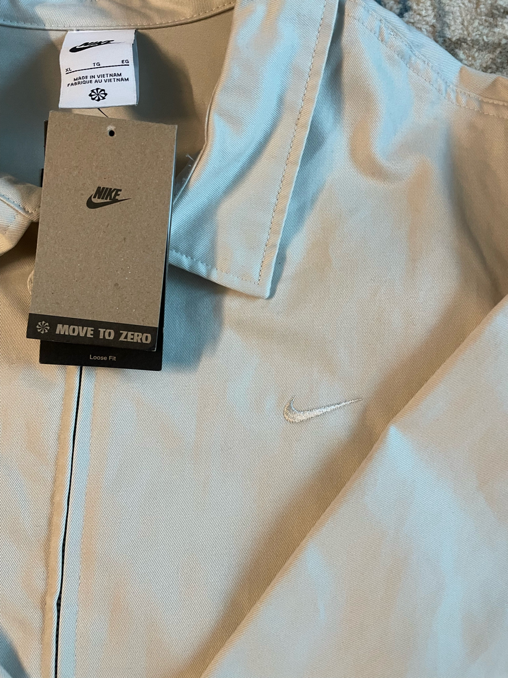 Nike Life Woven Harrington Jacket Light Orewood Brown - Asia 착용 스타일 - 2