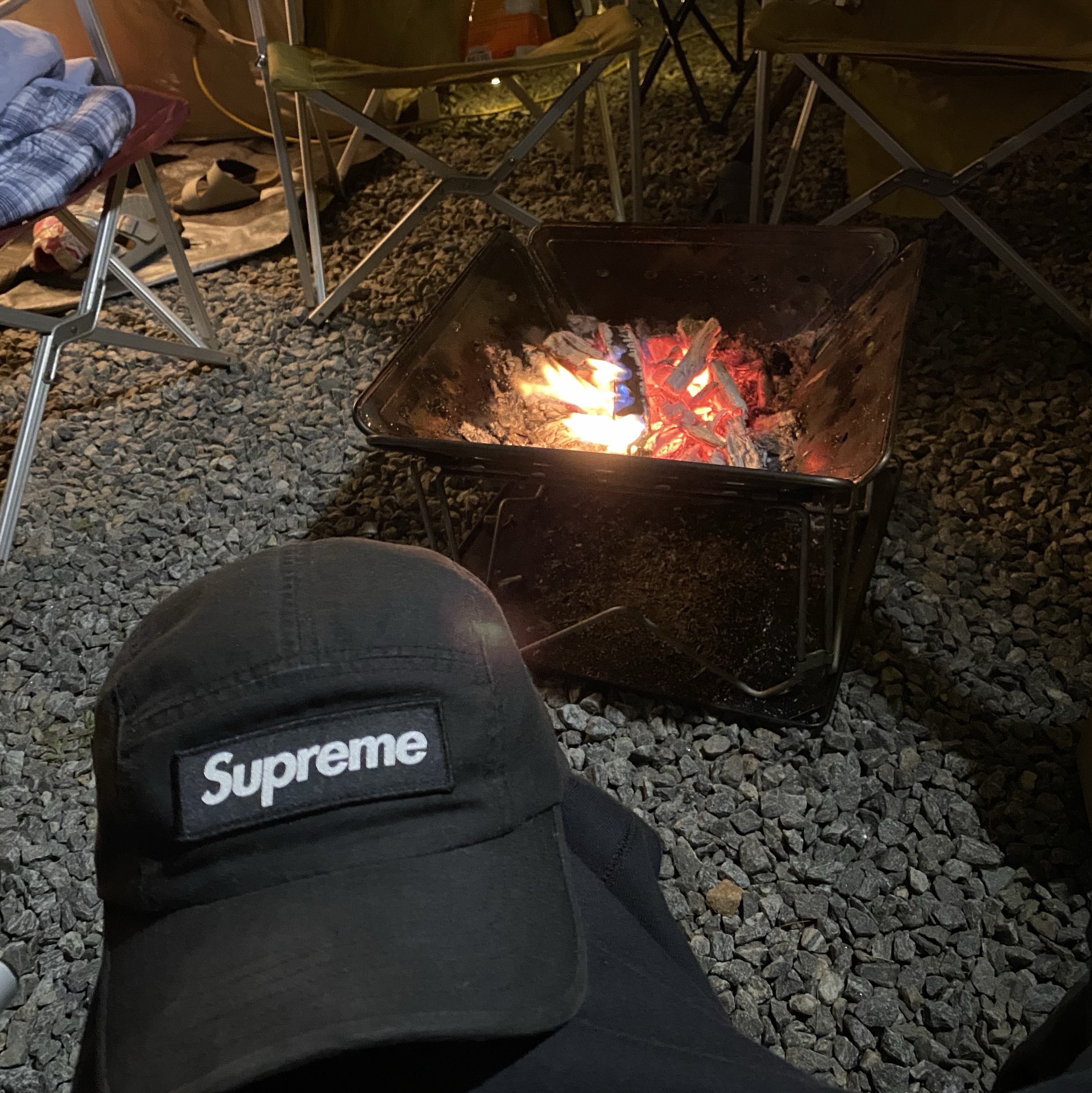 Supreme Military Camp Cap Black - 22SS 착용 스타일
