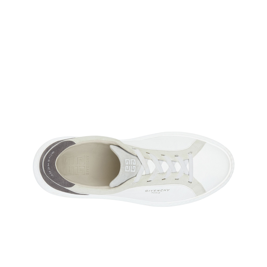 지방시 G 세트 레더 스웨이드 스니커즈 화이트 그레이(Givenchy G Set Sneakers in Leather and Suede White Grey) - 2