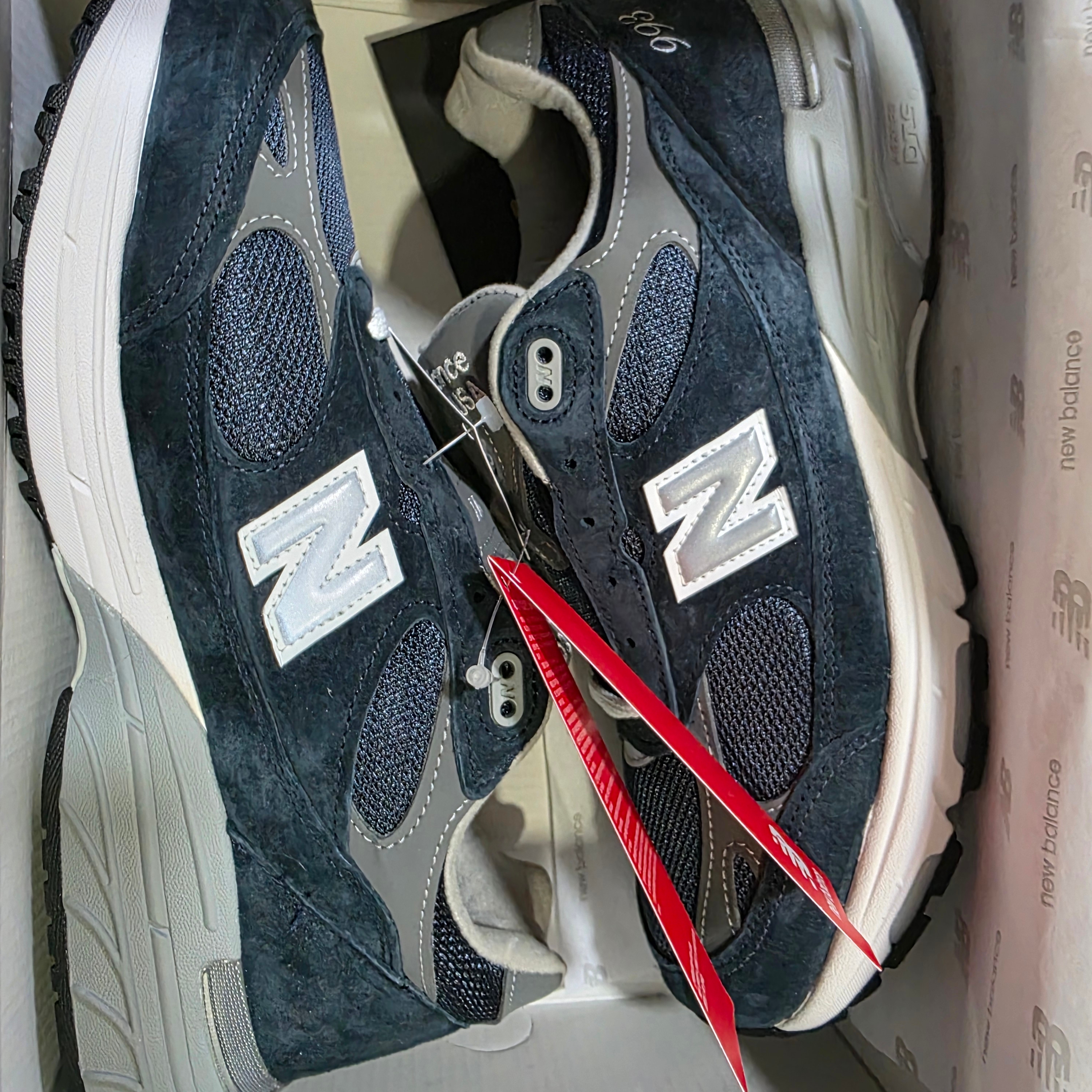 New Balance 993 Made in USA Navy - D Standard 착용 스타일